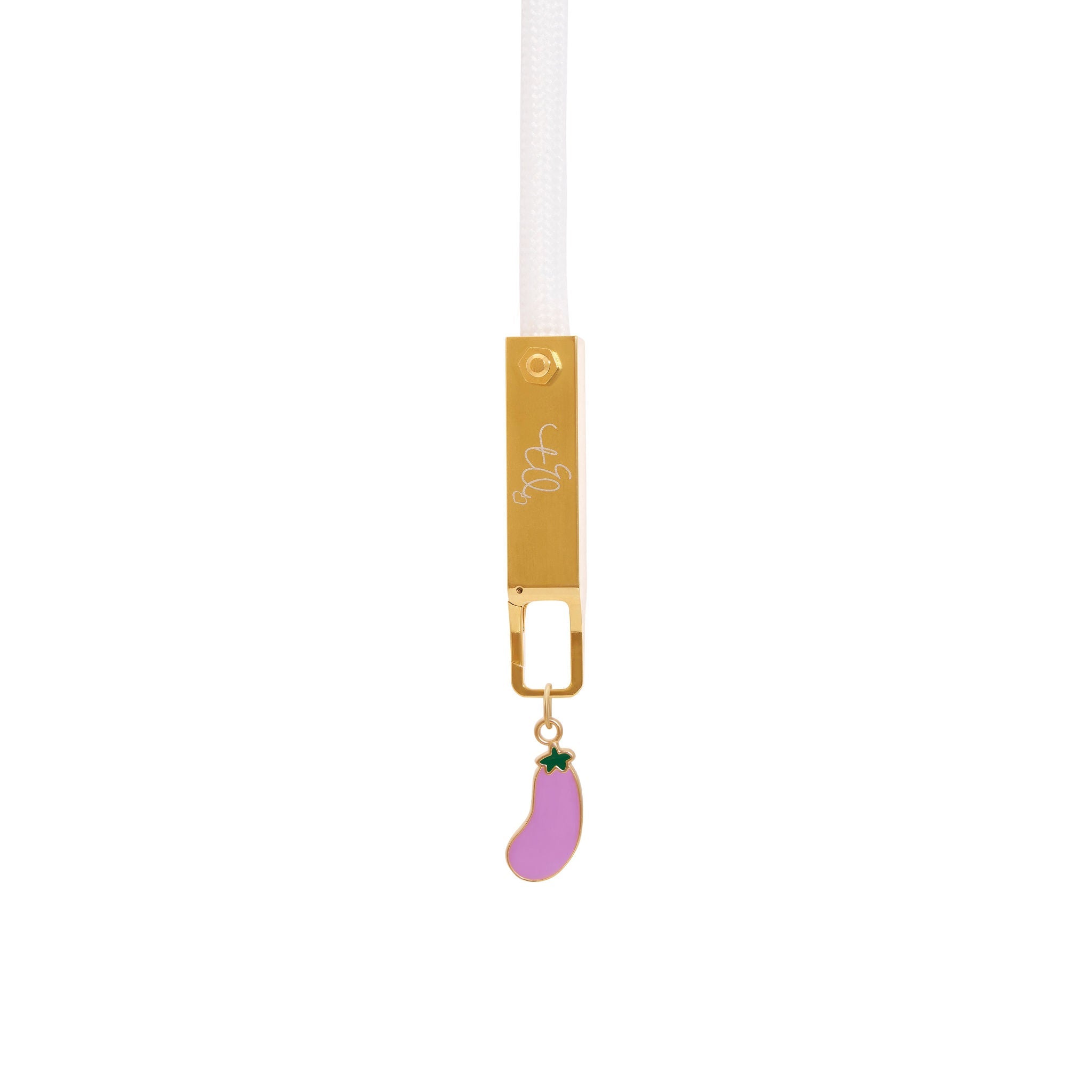Eggplant Gold Charm