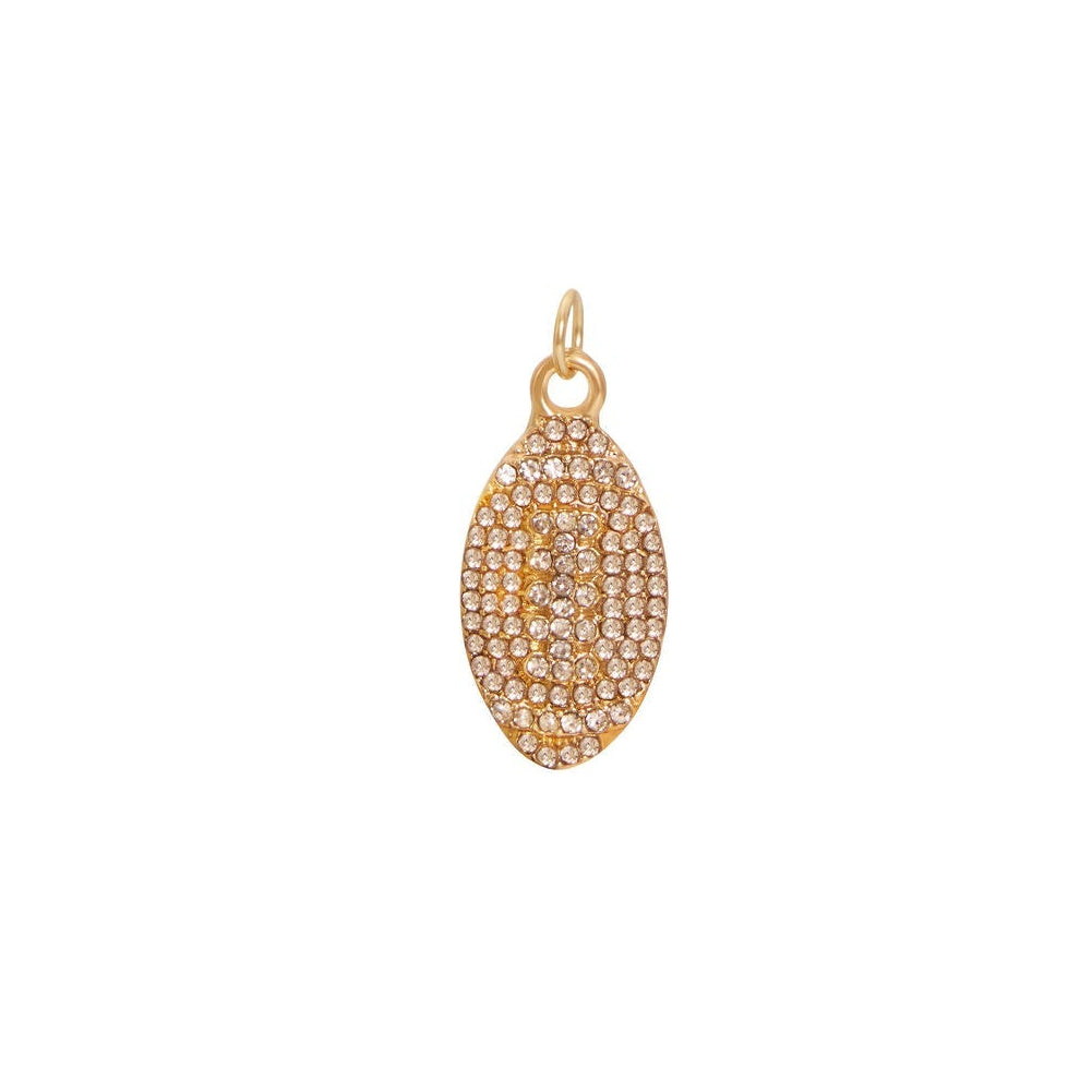 Football Zircon Gold Charm