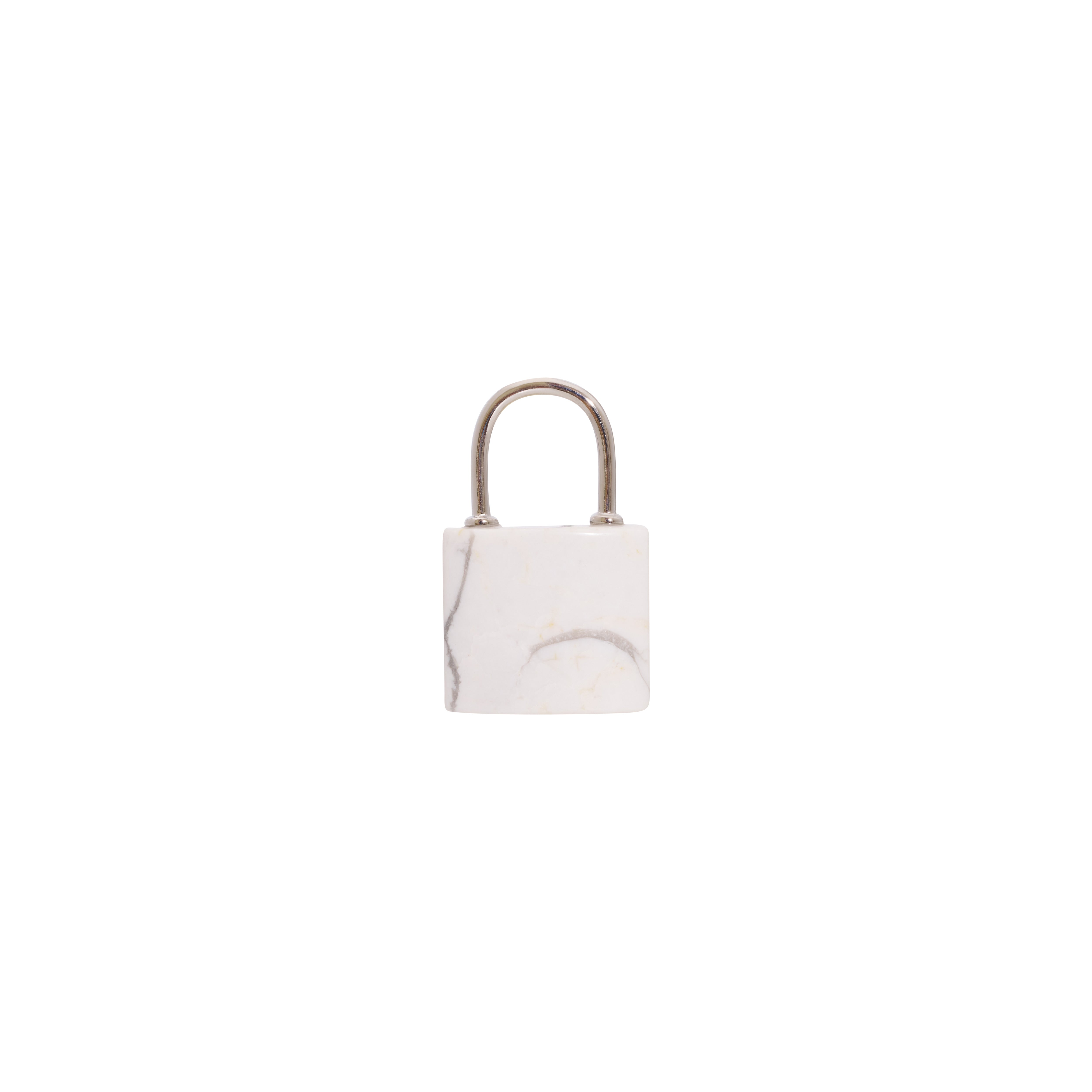 Silver Stone Lock Charms