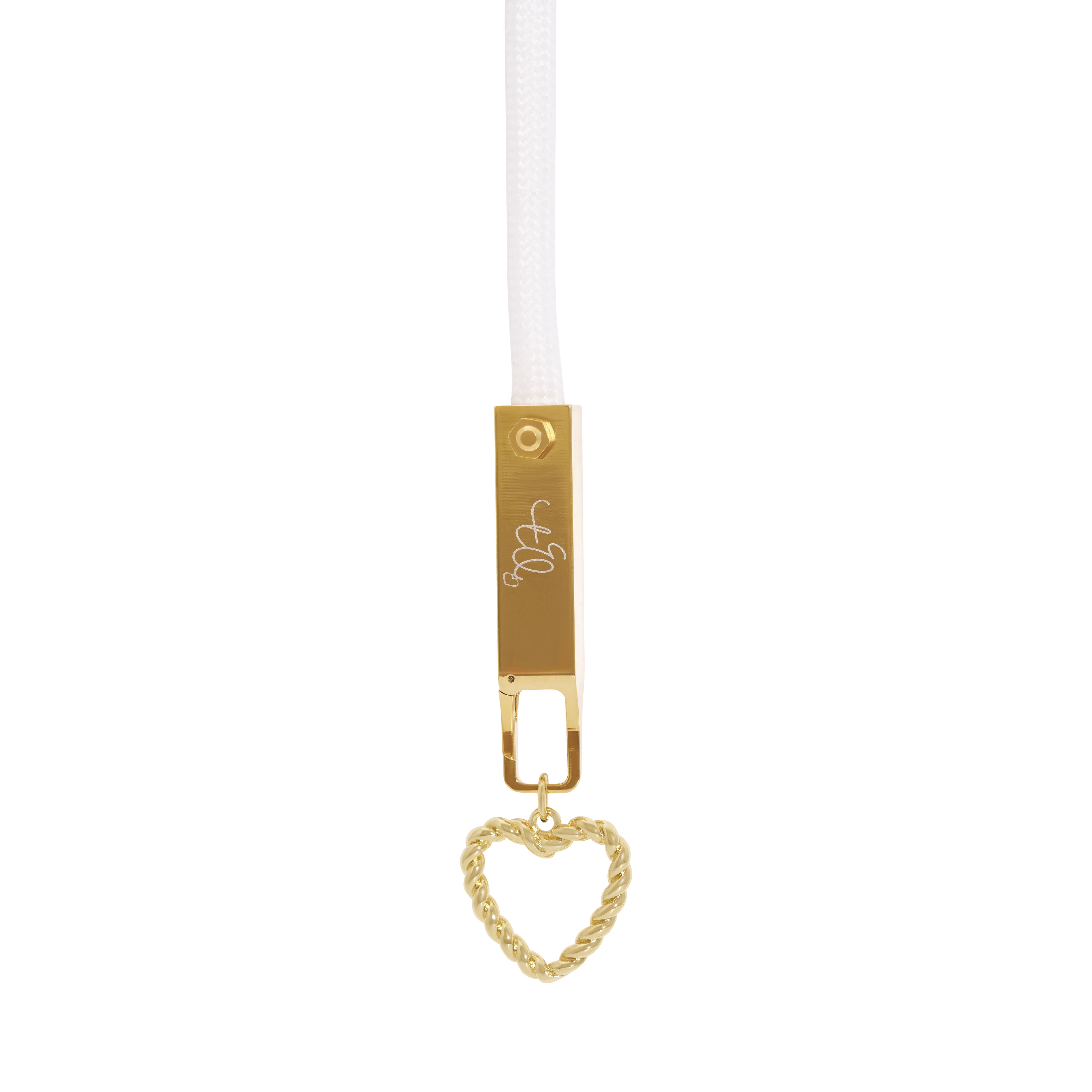 Gold Twisted Rope Heart Charm