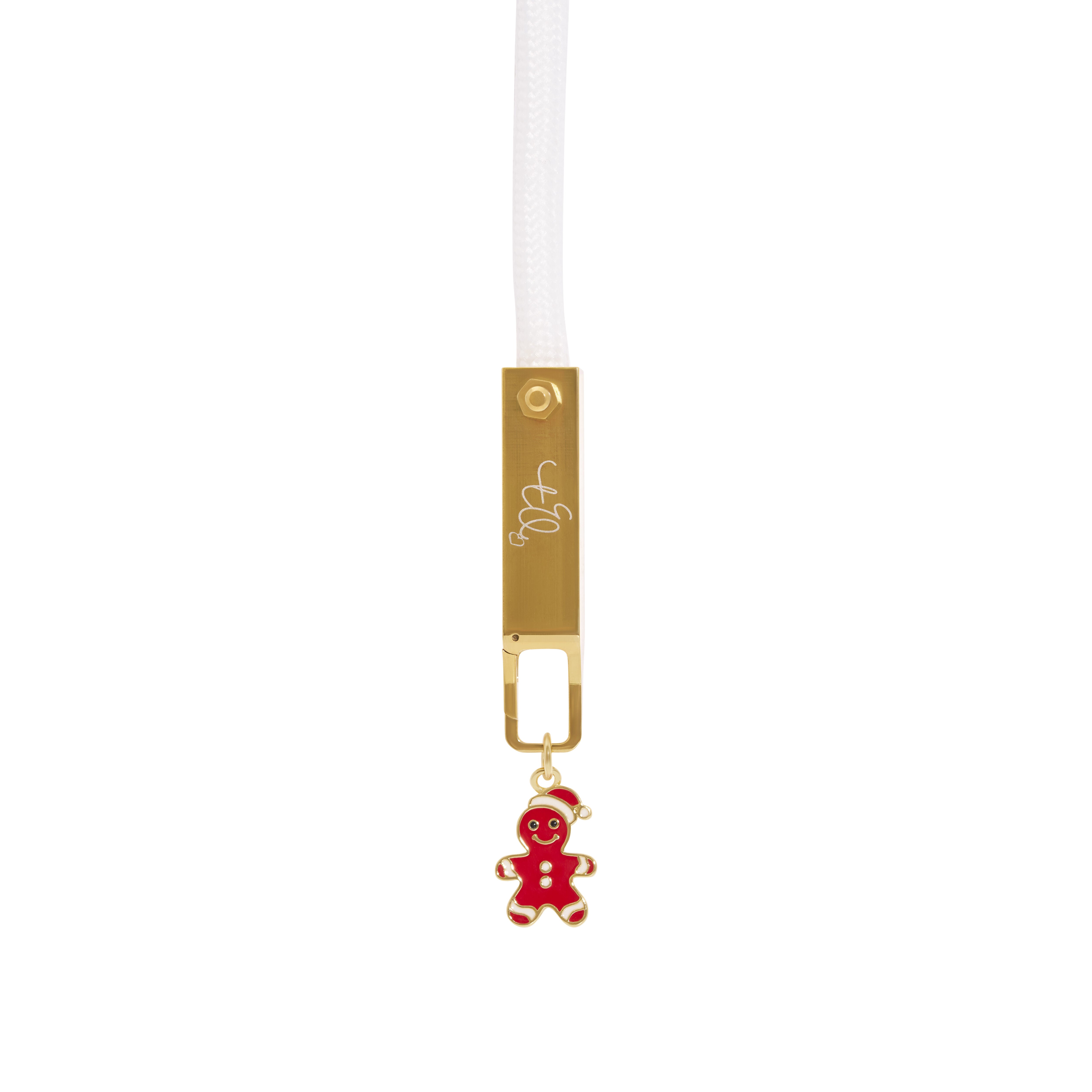 Gold Gingerbread Man Charm