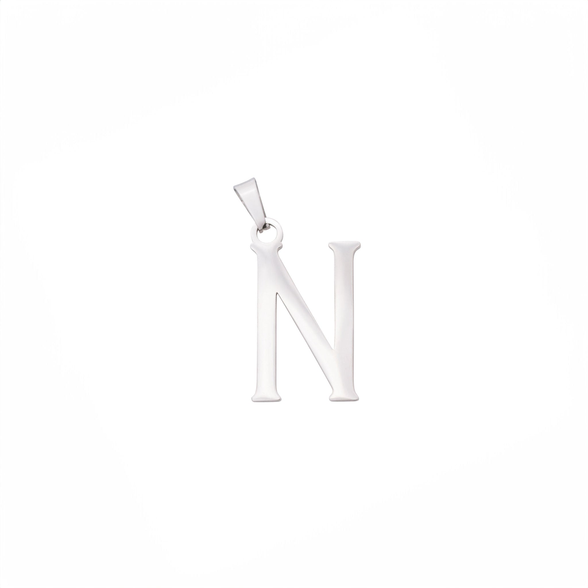 Bold Silver Letter Charms A-Z