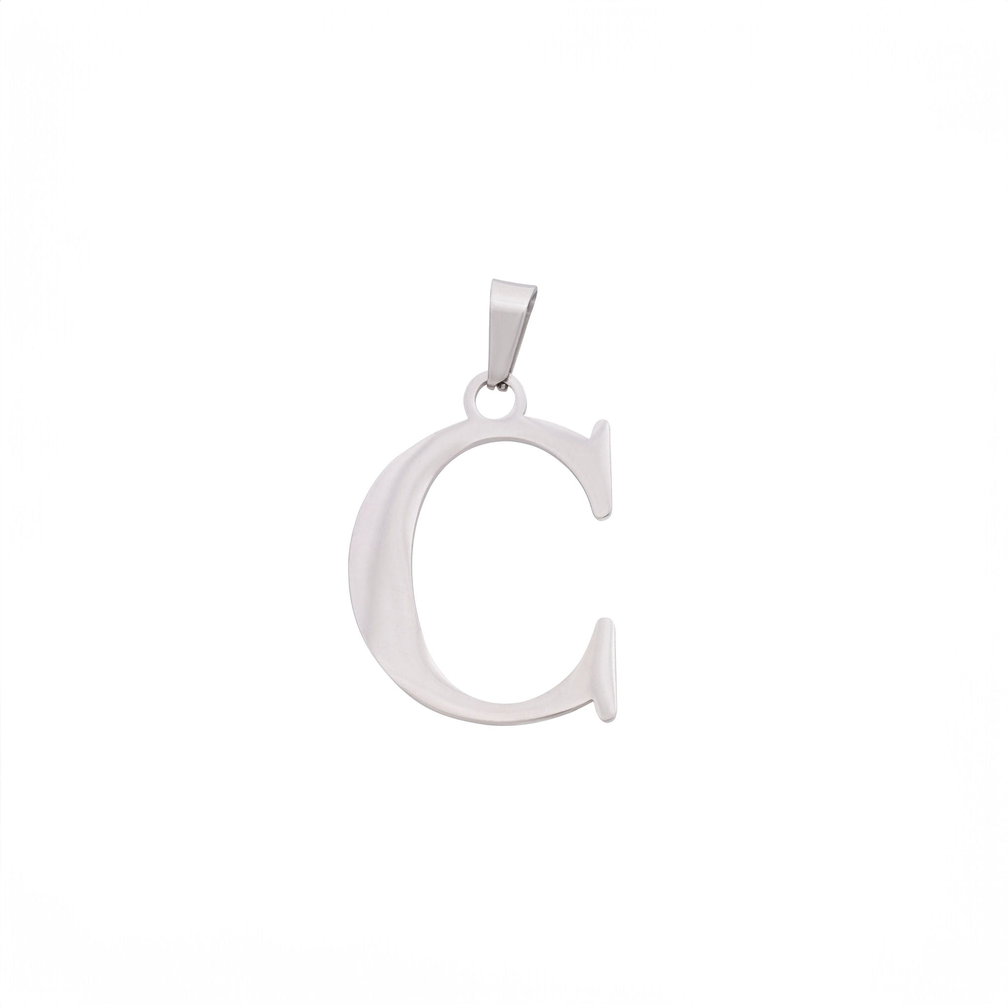 Bold Silver Letter Charms A-Z