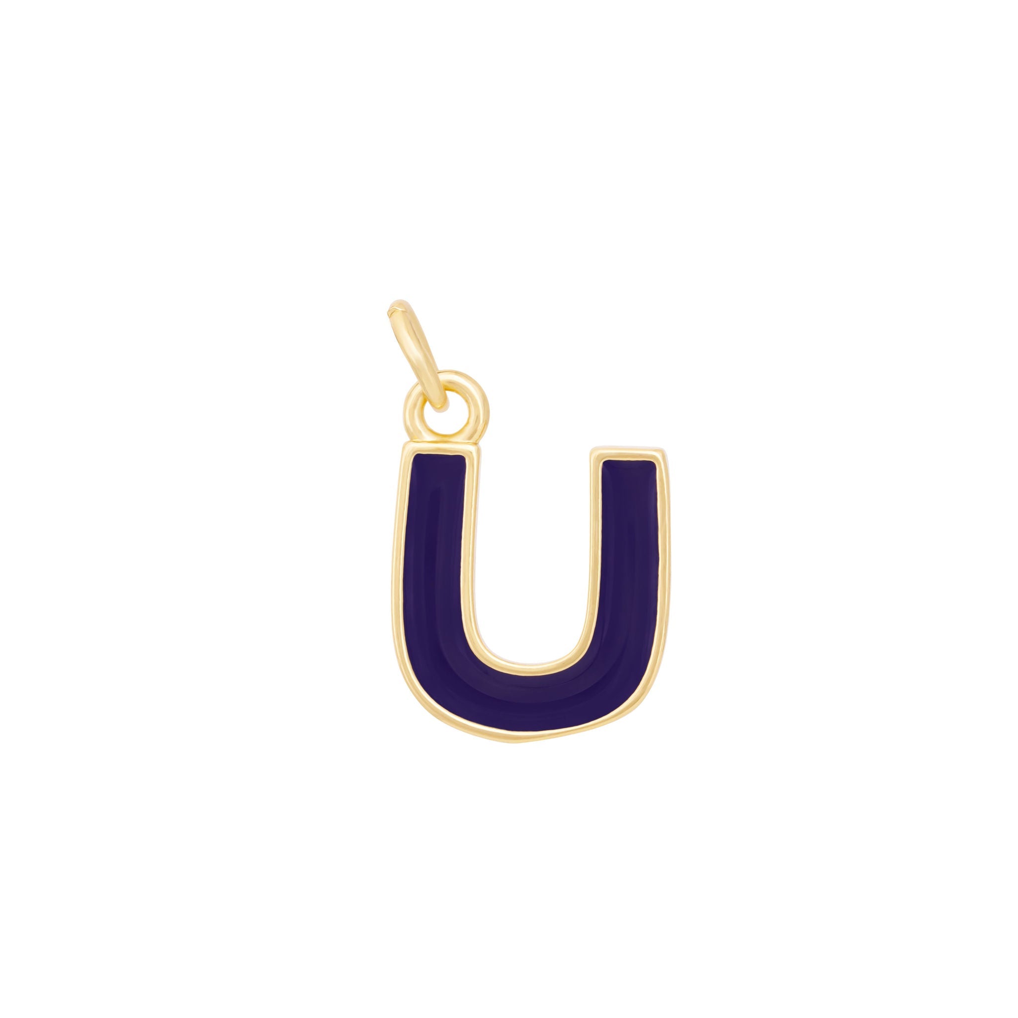 Dark Purple & Gold Letter Charms A-Z