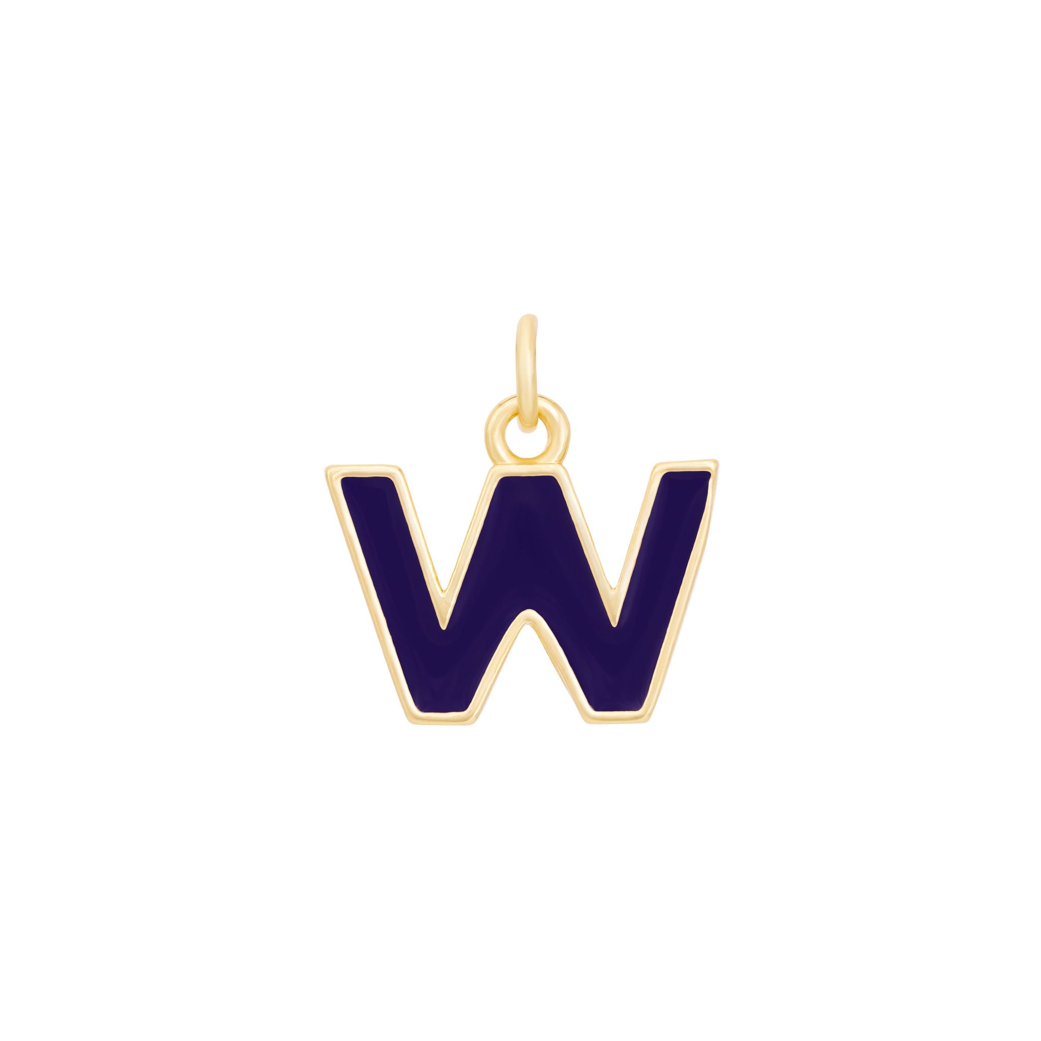 Dark Purple & Gold Letter Charms A-Z