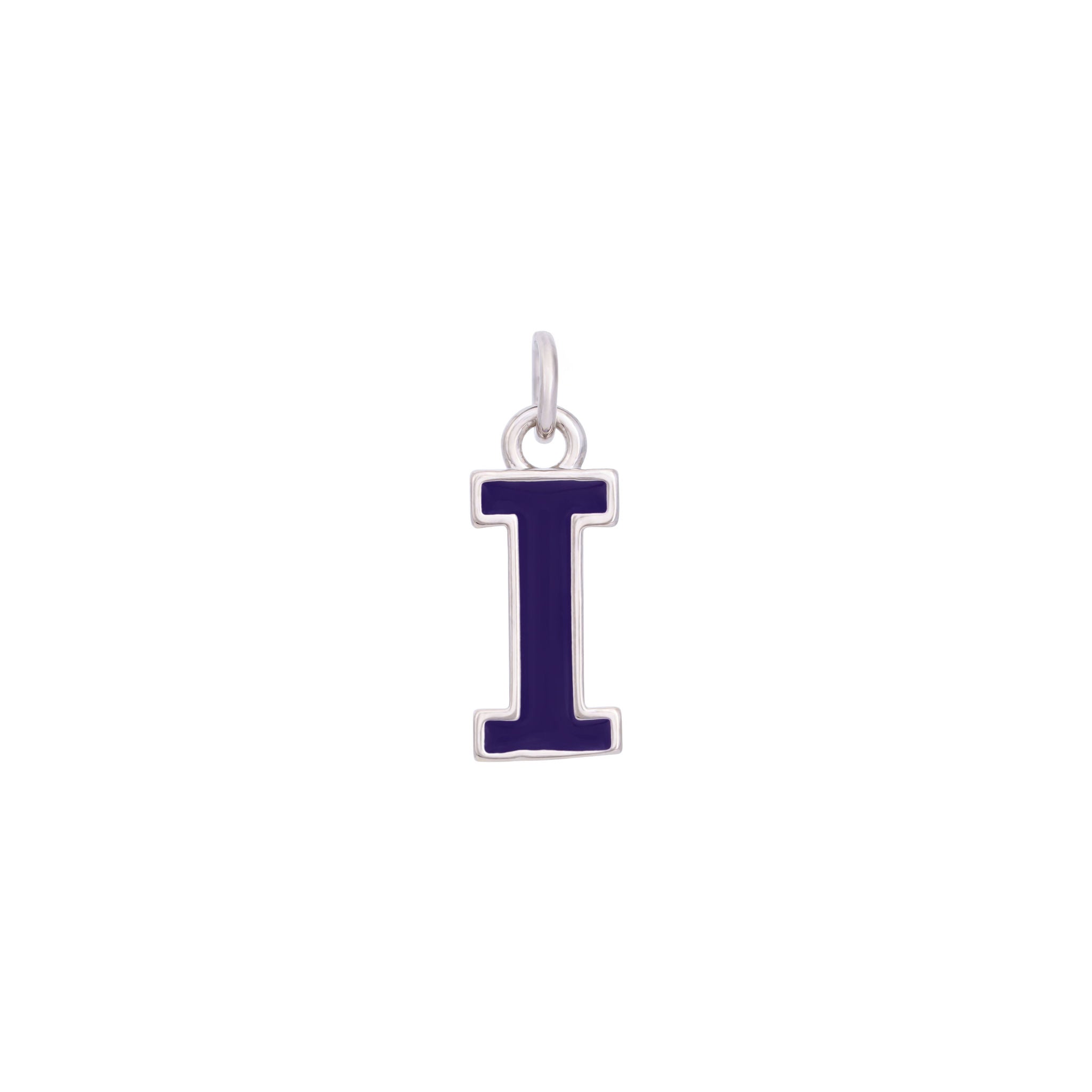 Dark Purple Silver letter I#Color_Dark Purple