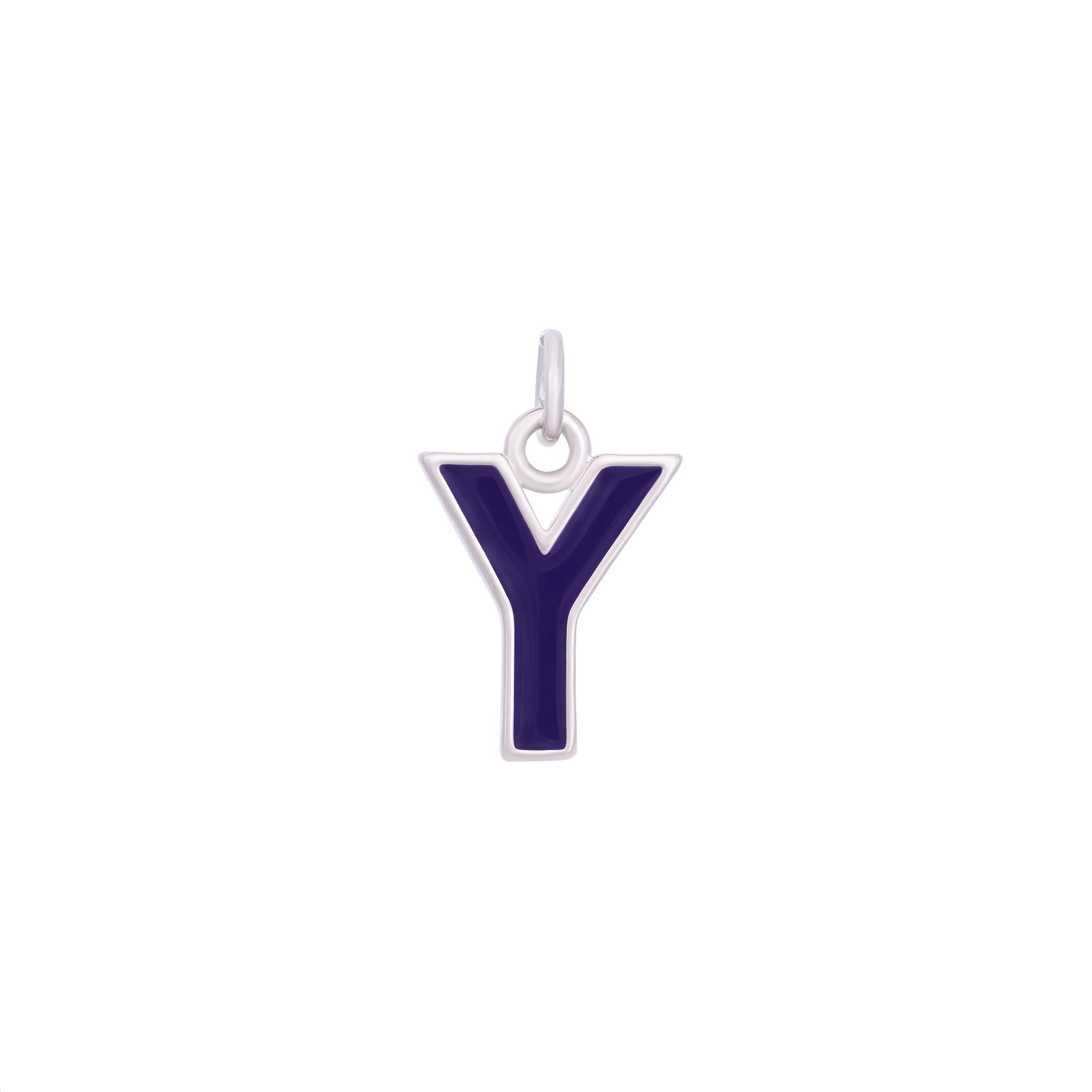 Dark Purple & Silver Letter Charms A-Z