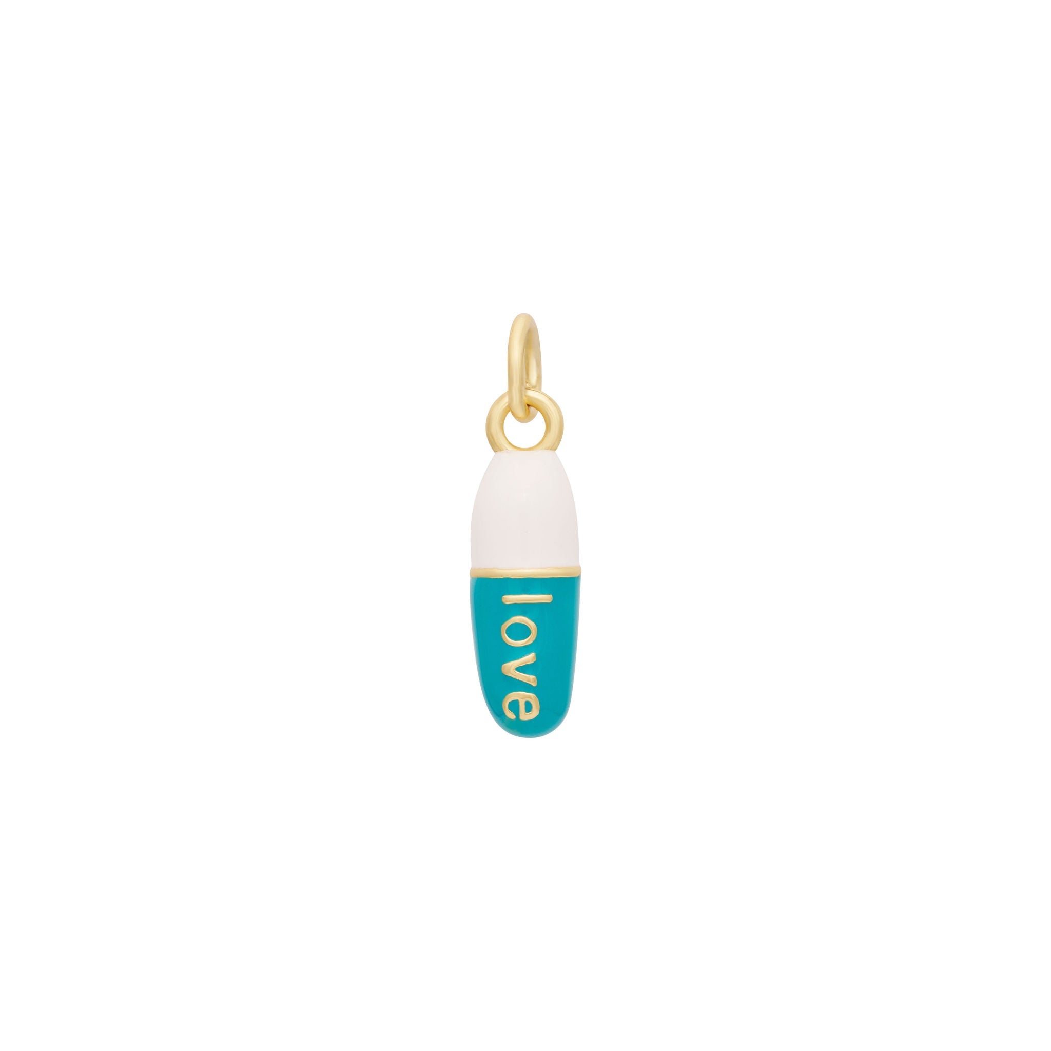 Gold Love Pill Charm