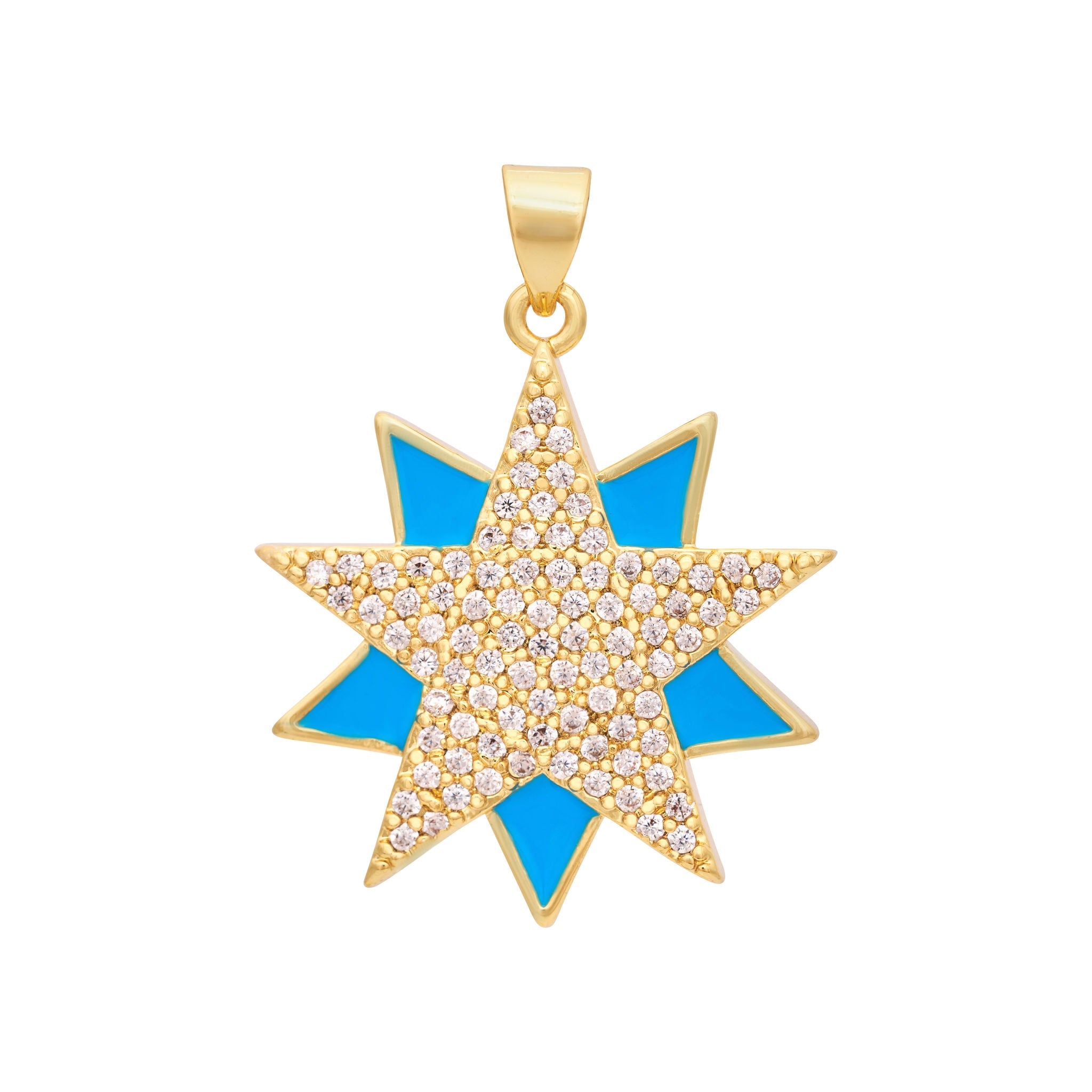 Gold Zircon Star Charm