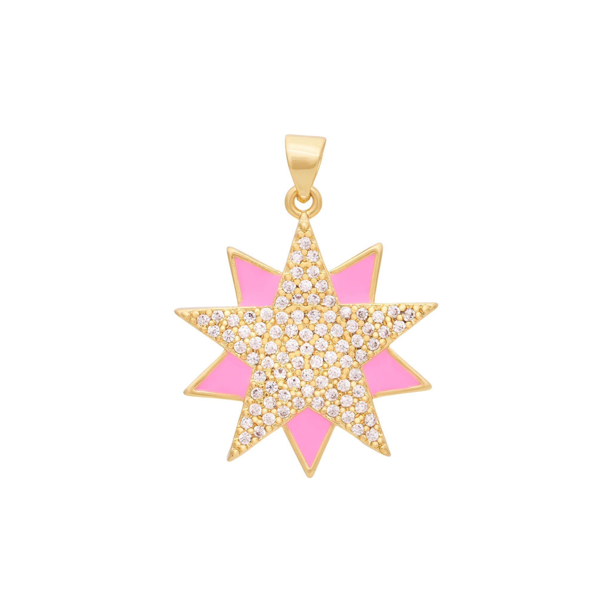 Gold Zircon Star Charm