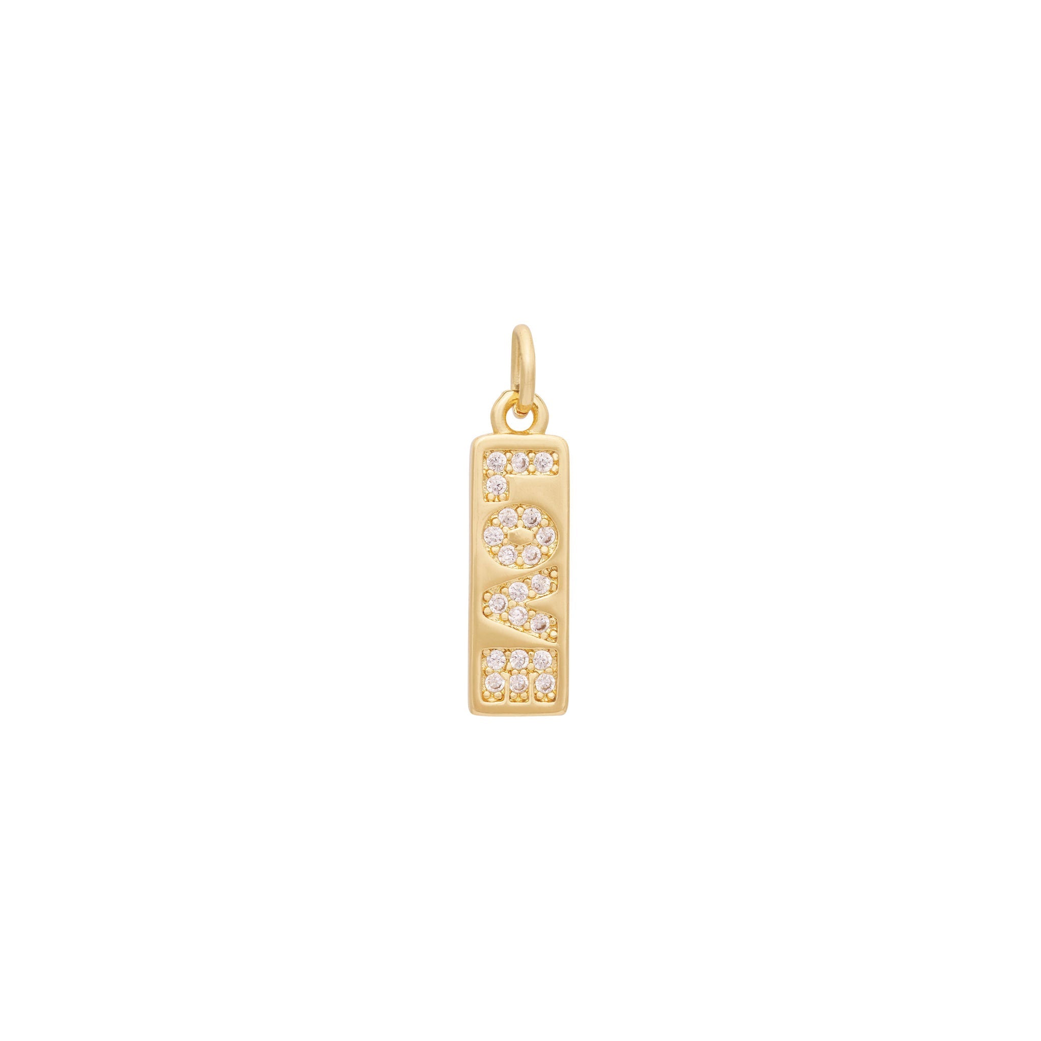 Gold Love Bar Charm