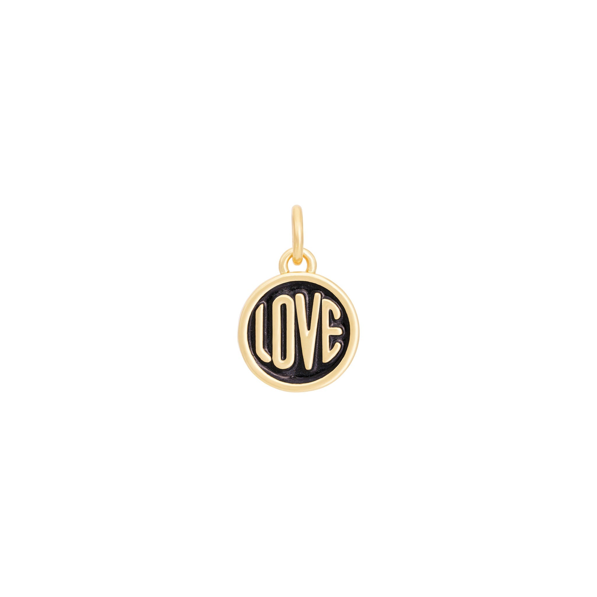 Gold Love Medallion Charm