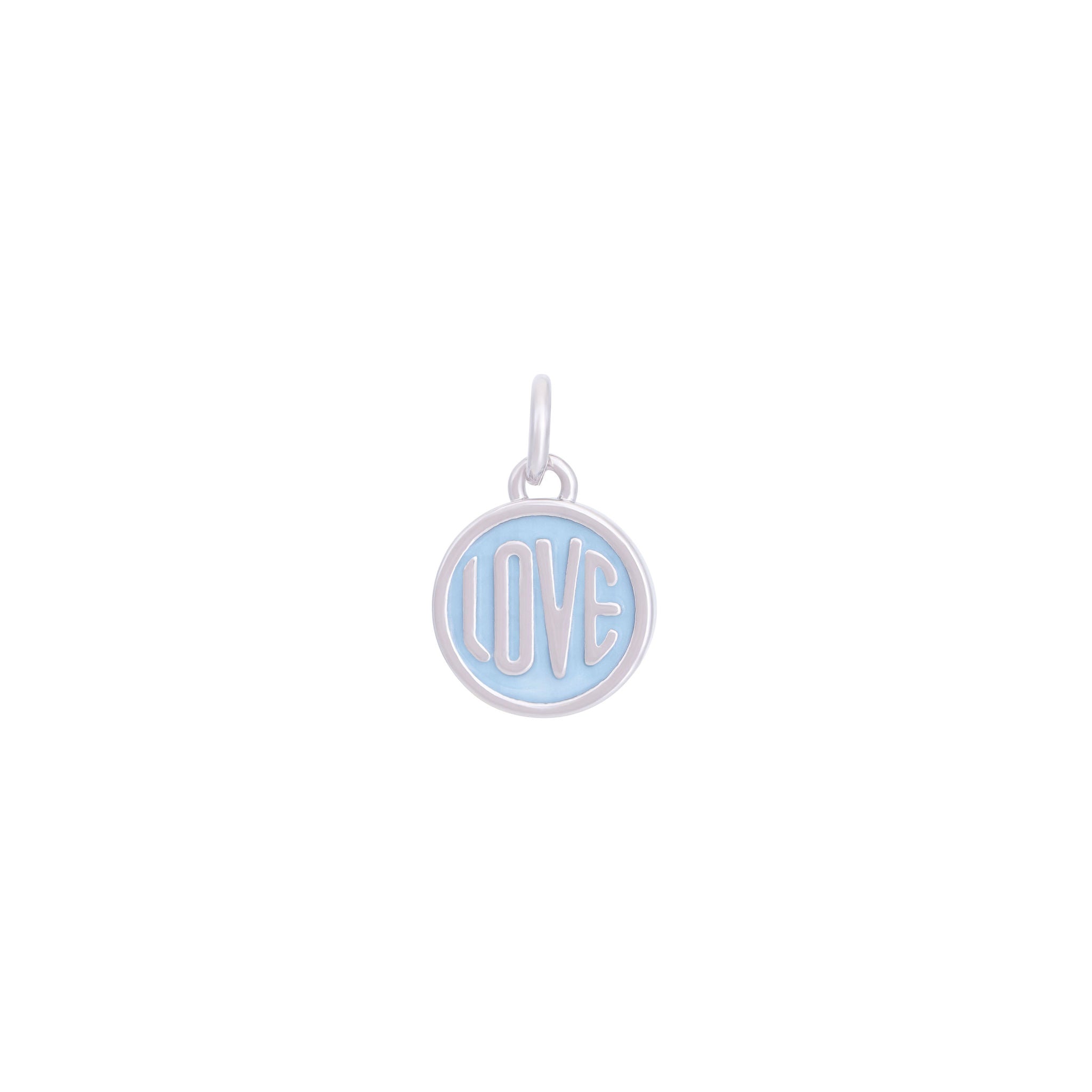 Silver Love Medallion Charm