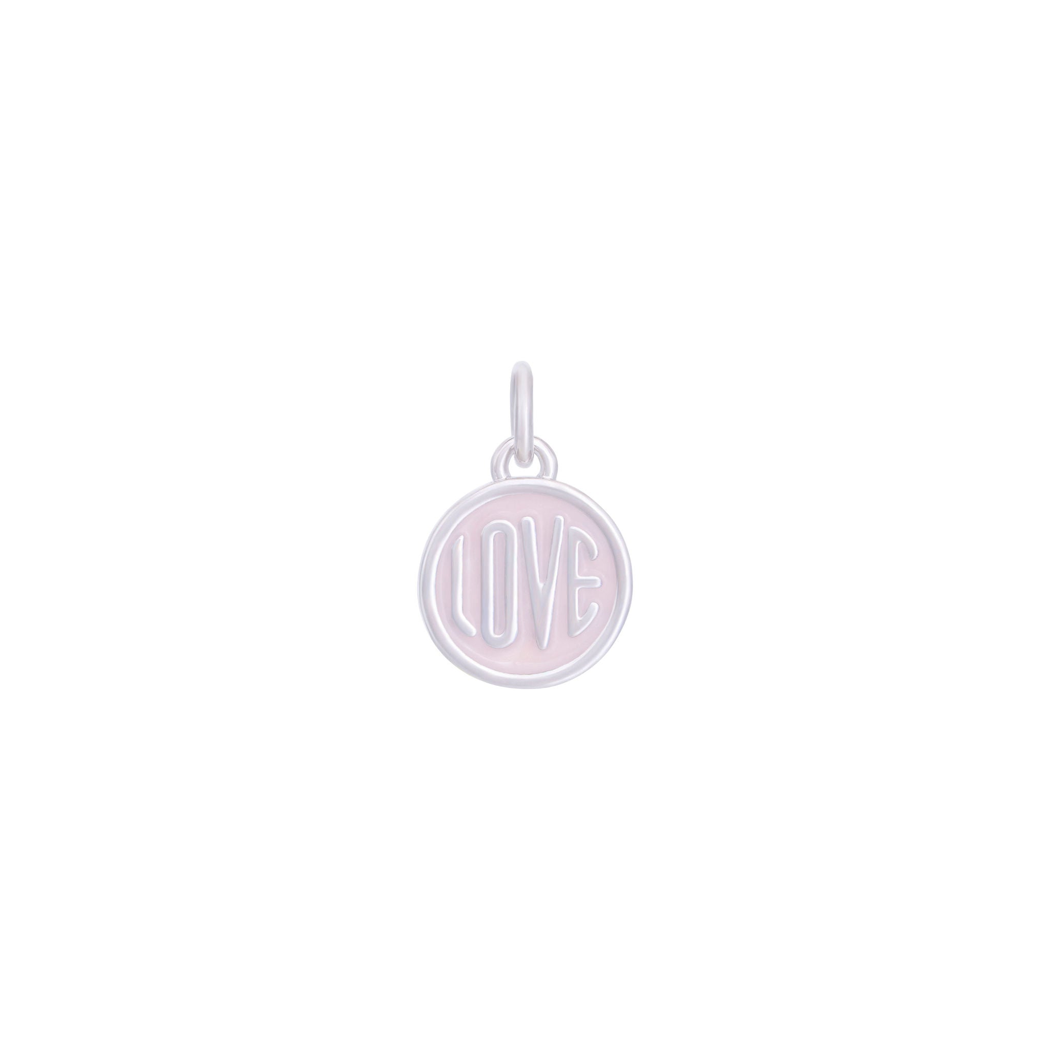 Silver Love Medallion Charm