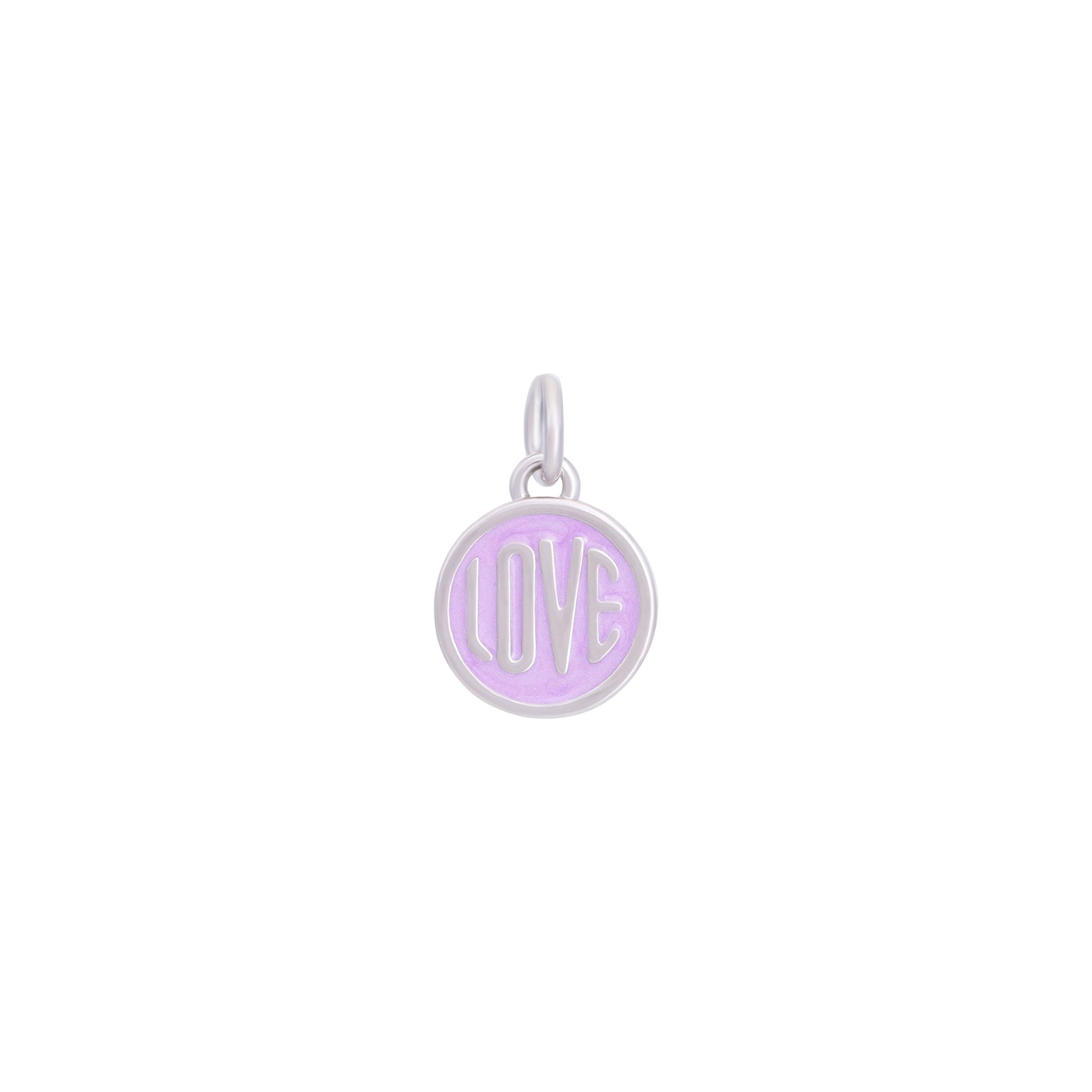 Silver Love Medallion Charm
