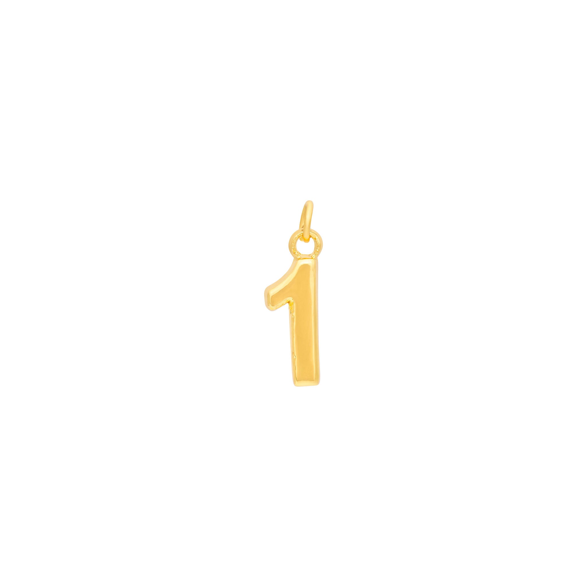 Gold Number Charms