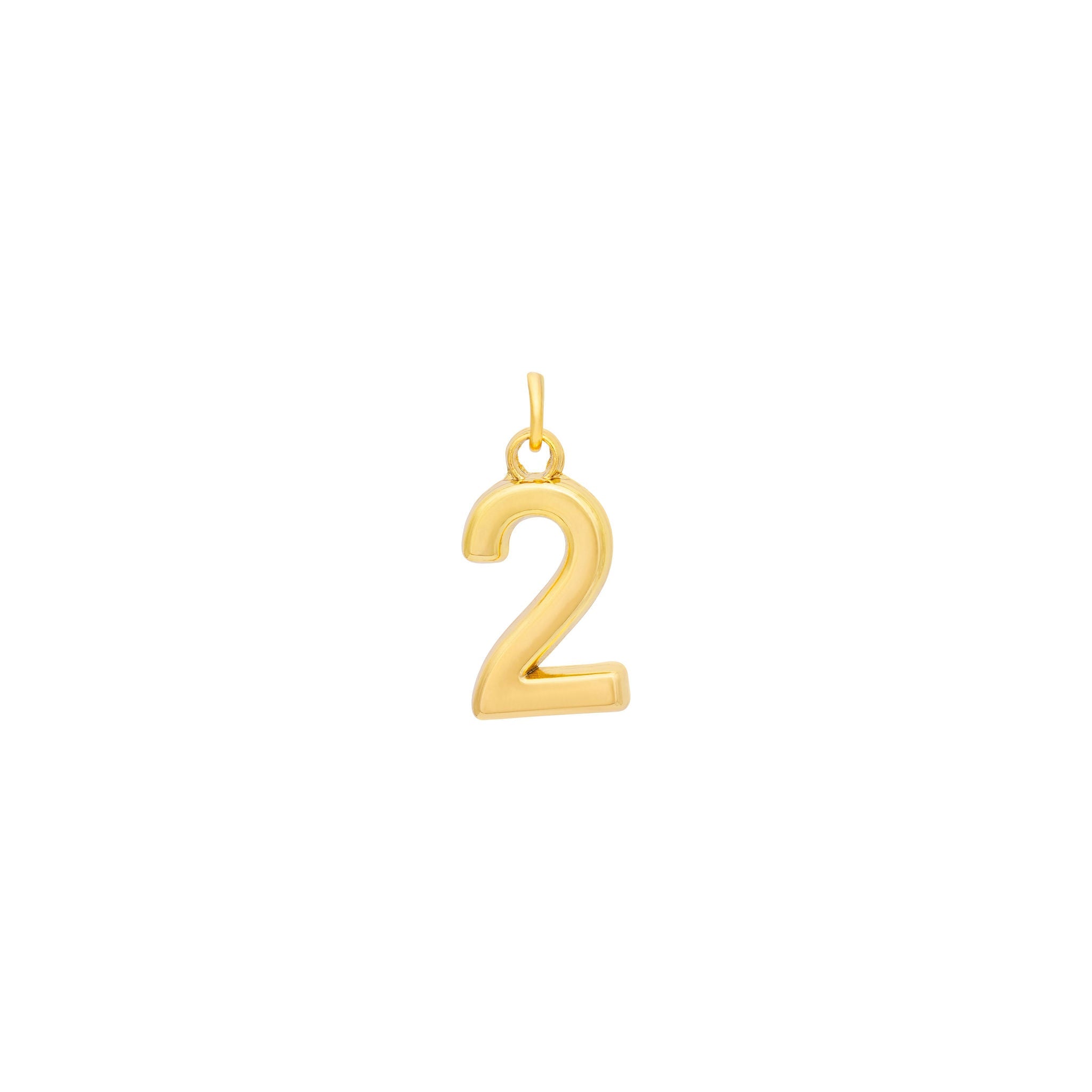 Gold Number Charms