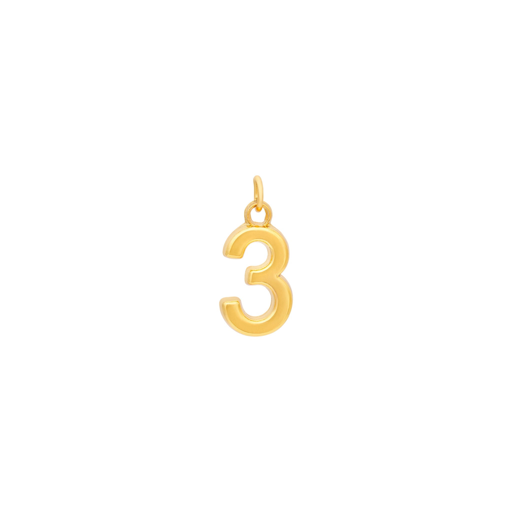 Gold Number Charms