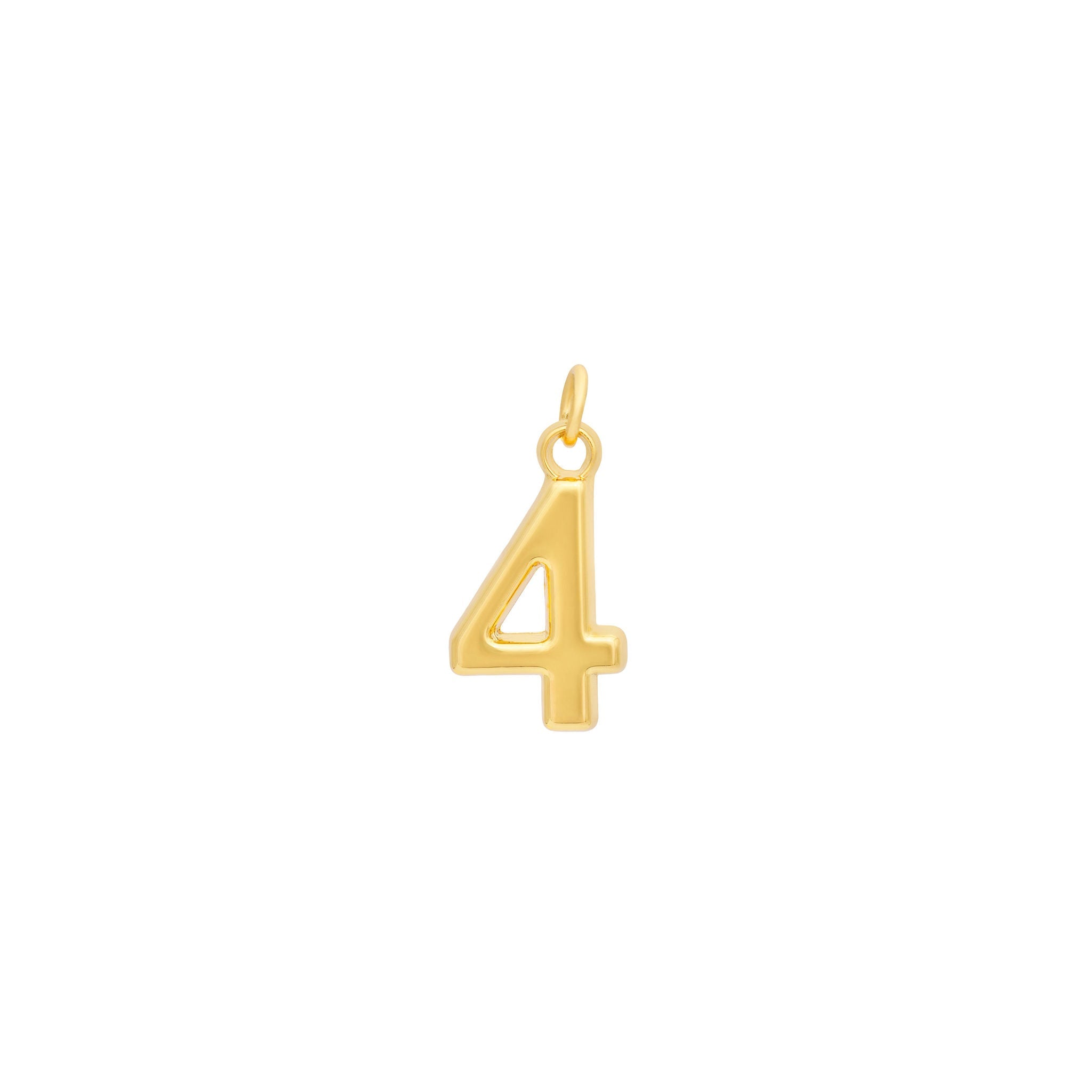 Gold Number Charms