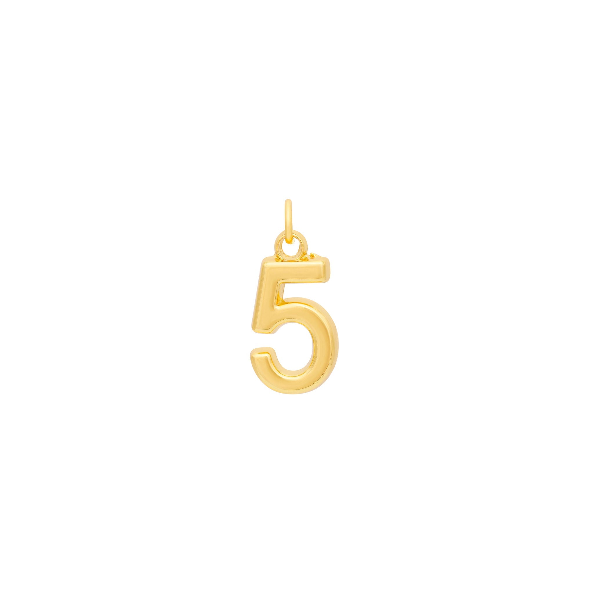 Gold Number Charms