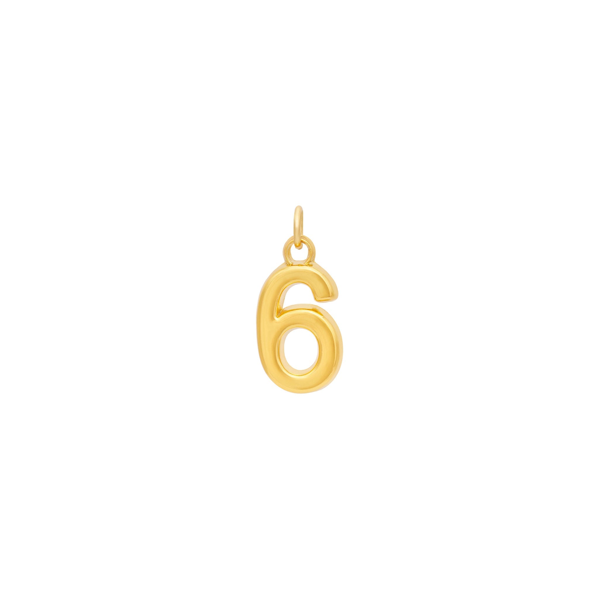 Gold Number Charms