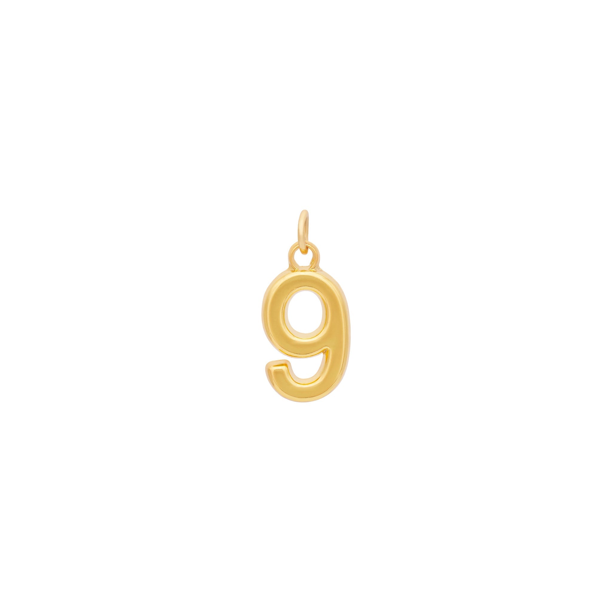 Gold Number Charms