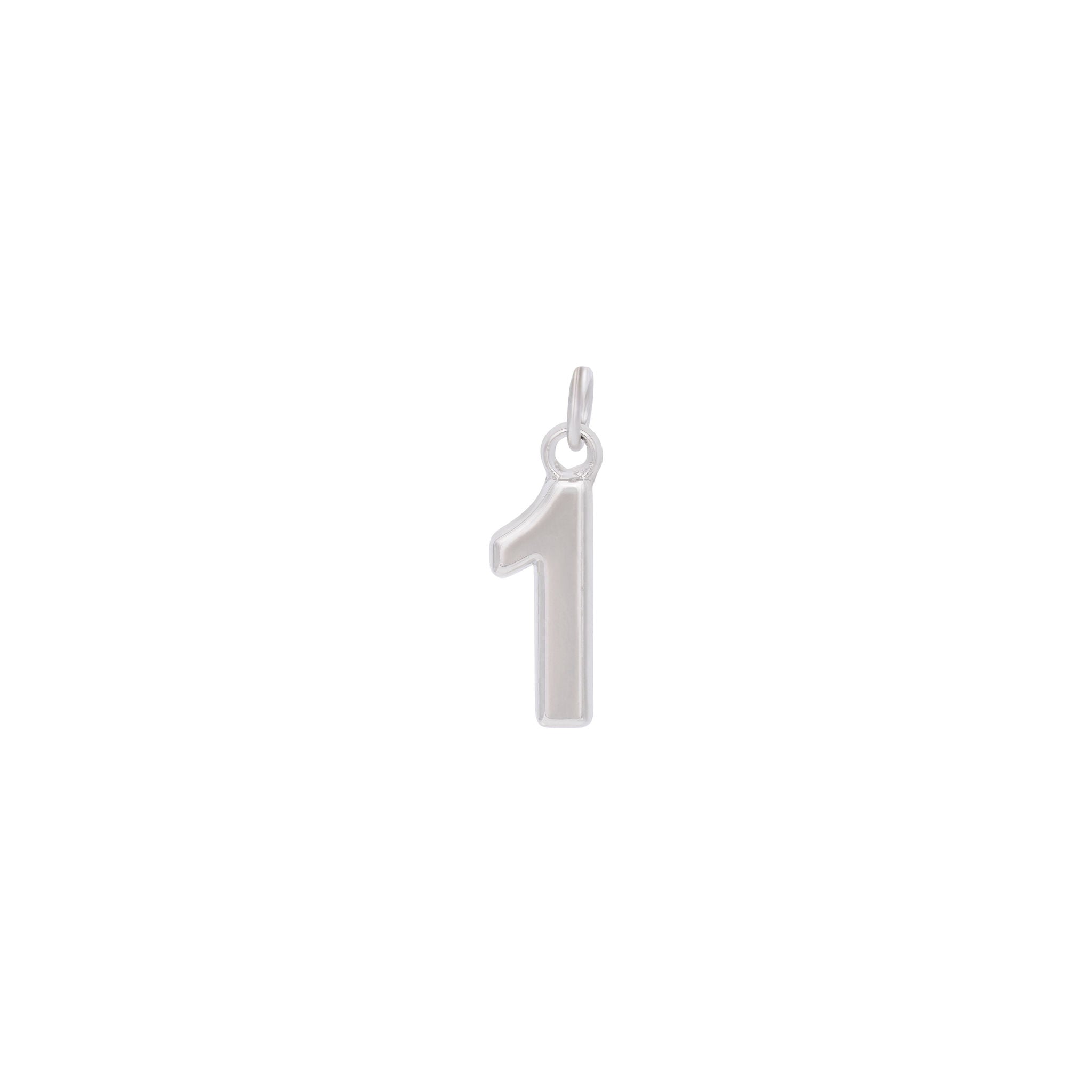 Silver Number Charms