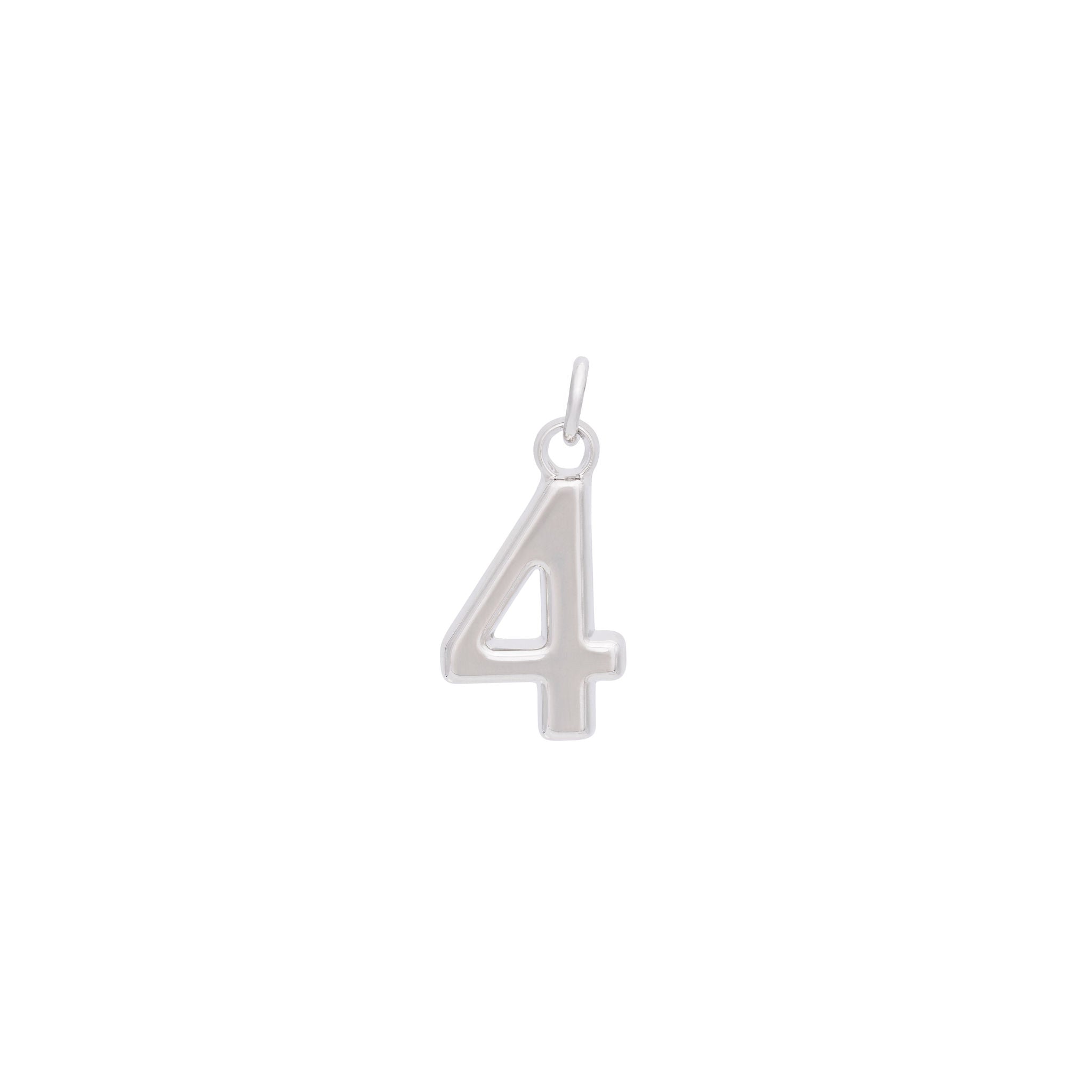 Silver Number Charms
