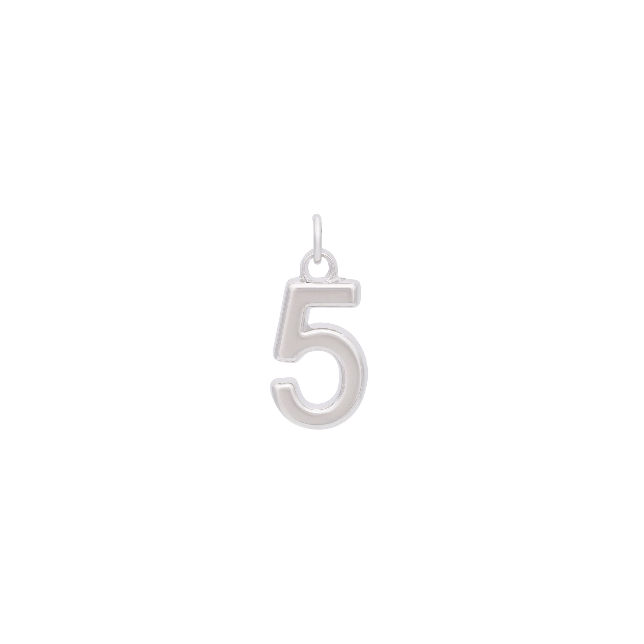 Silver Number Charms