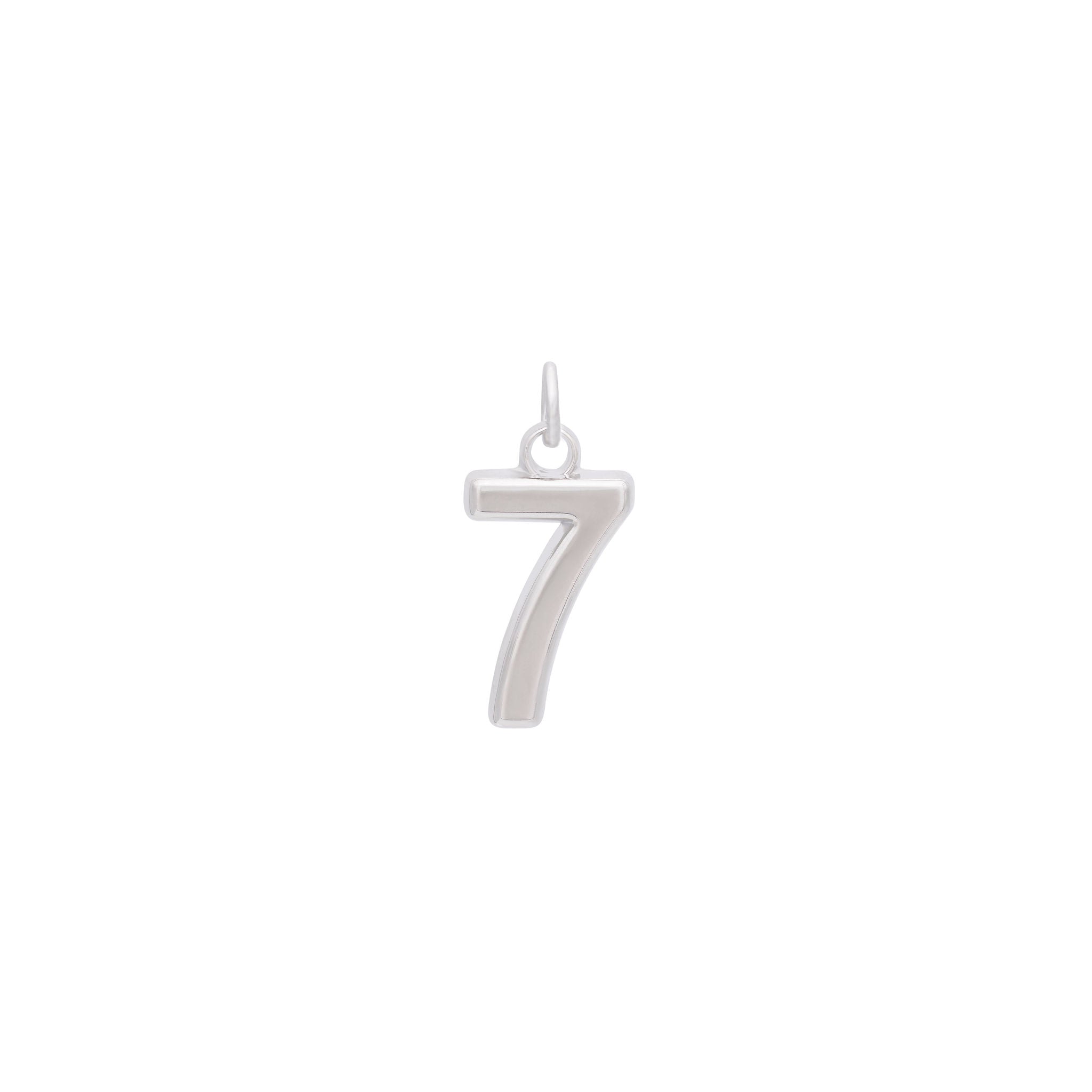 Silver Number Charms
