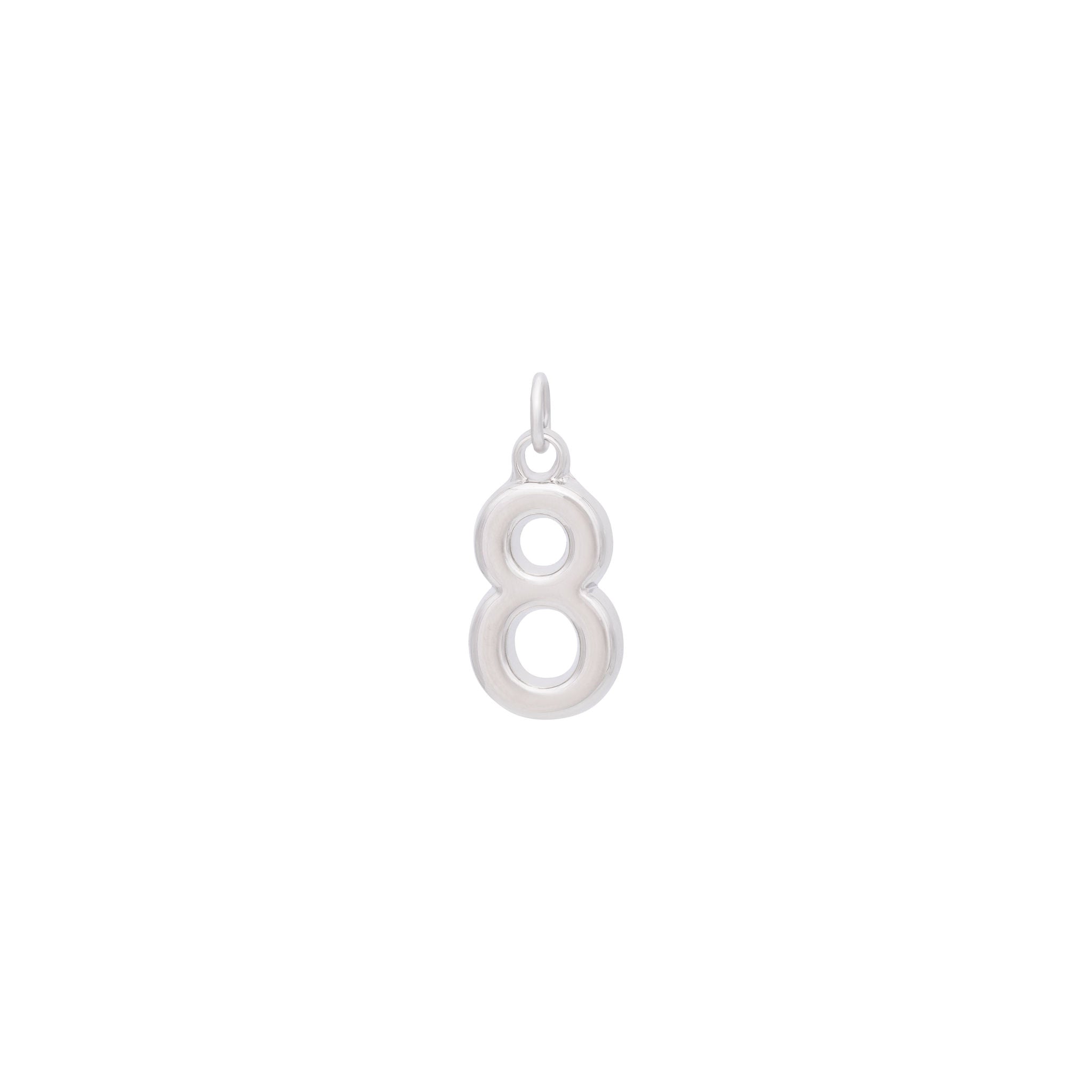 Silver Number Charms