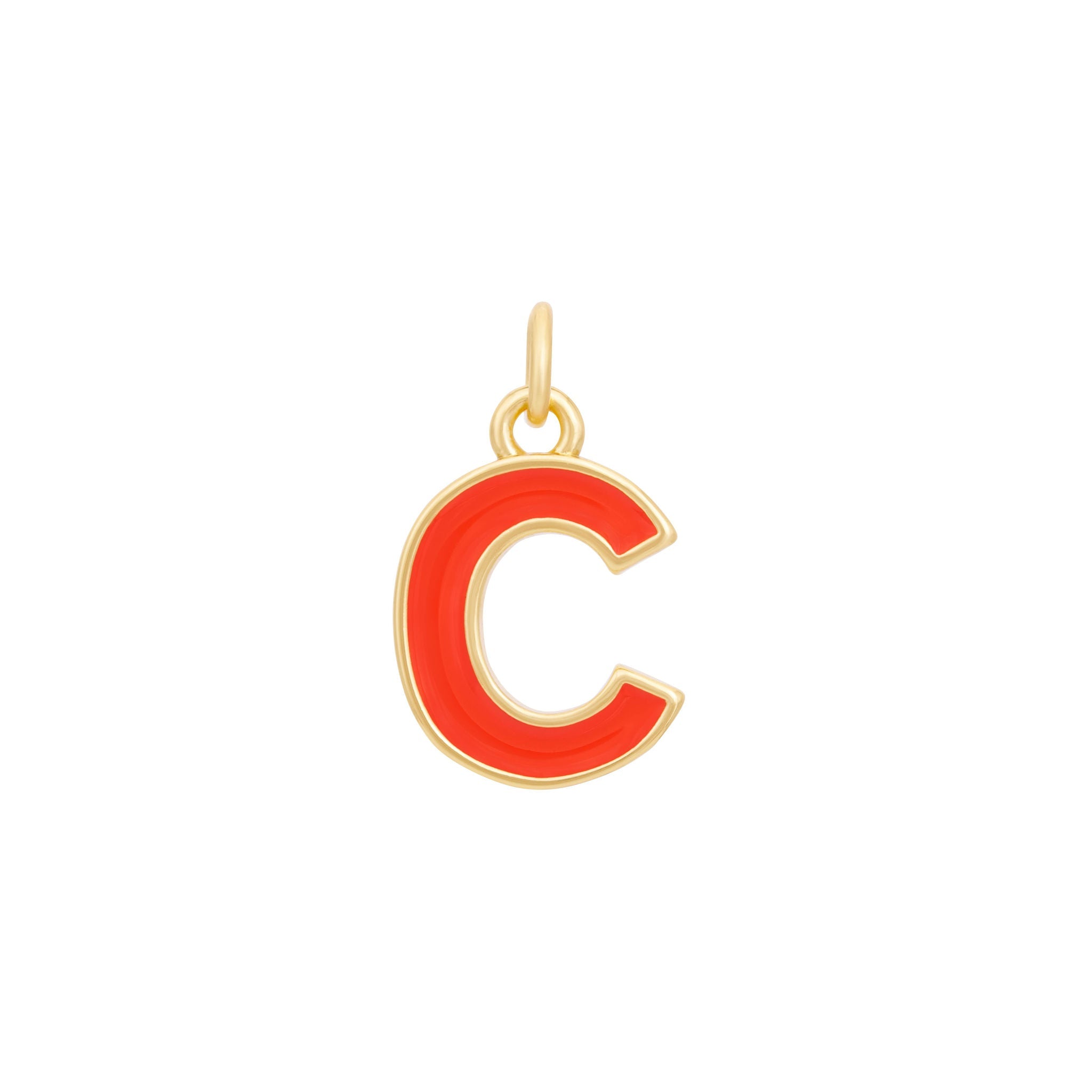 Orange & Gold Letter Charms A-Z