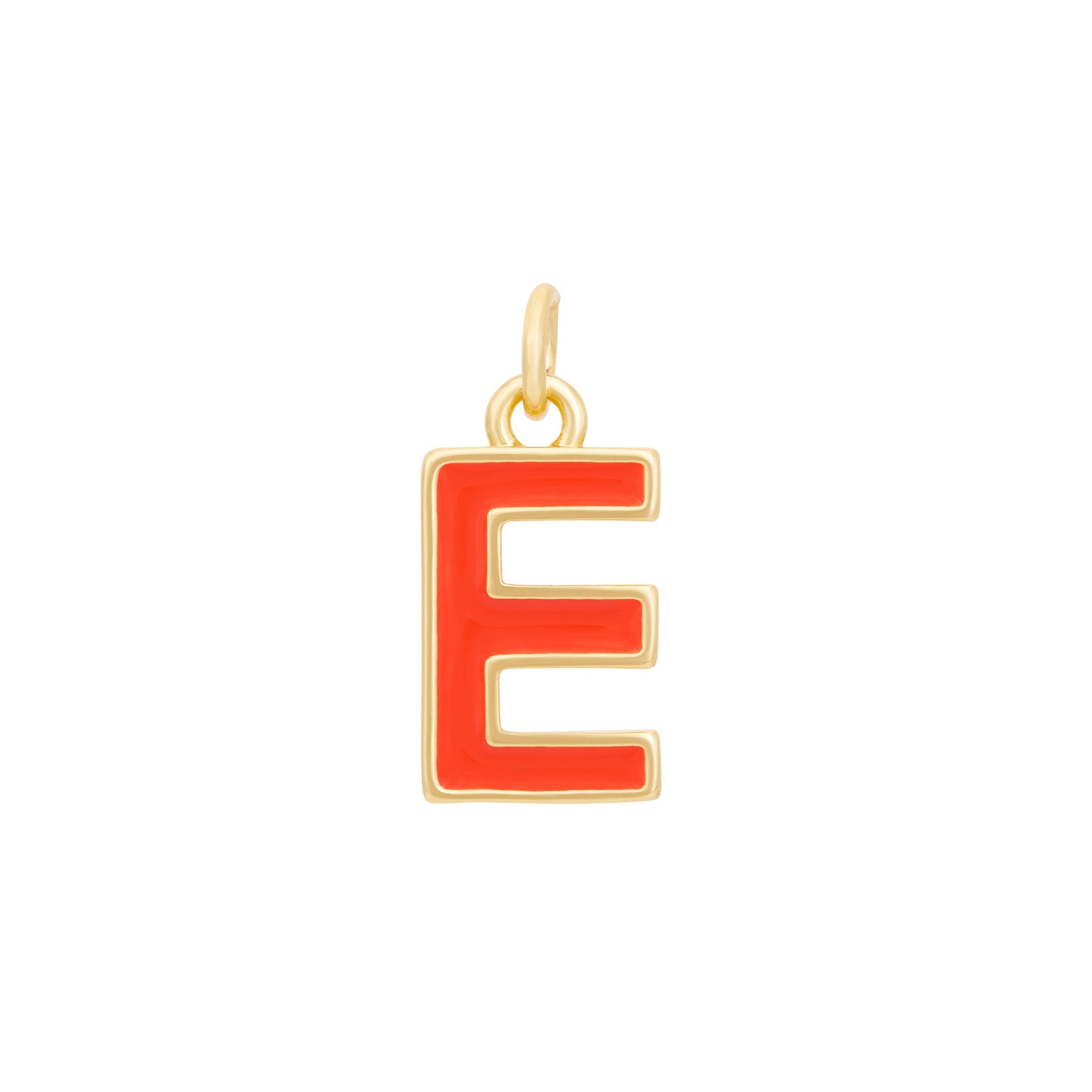 Orange & Gold Letter Charms A-Z