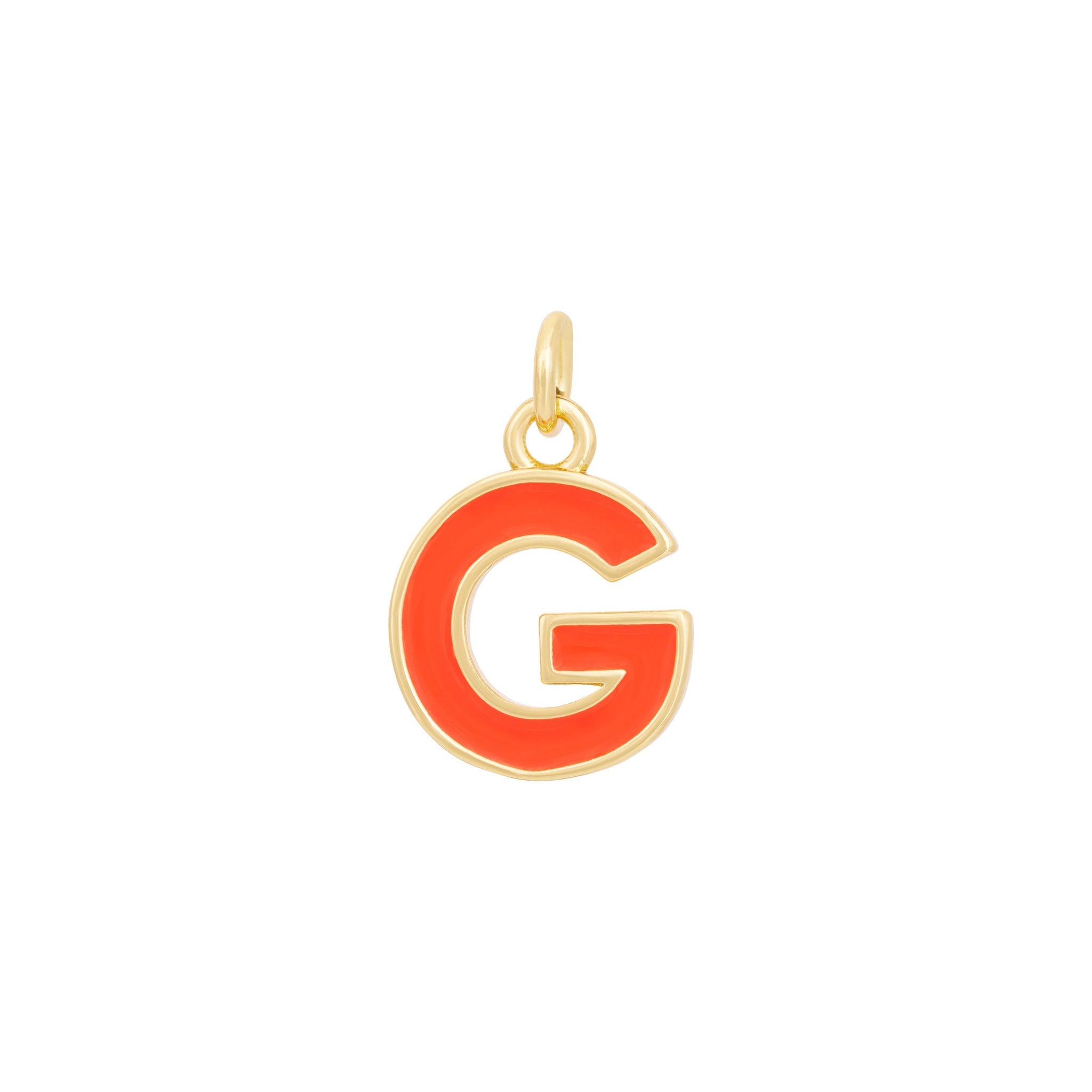 Orange & Gold Letter Charms A-Z