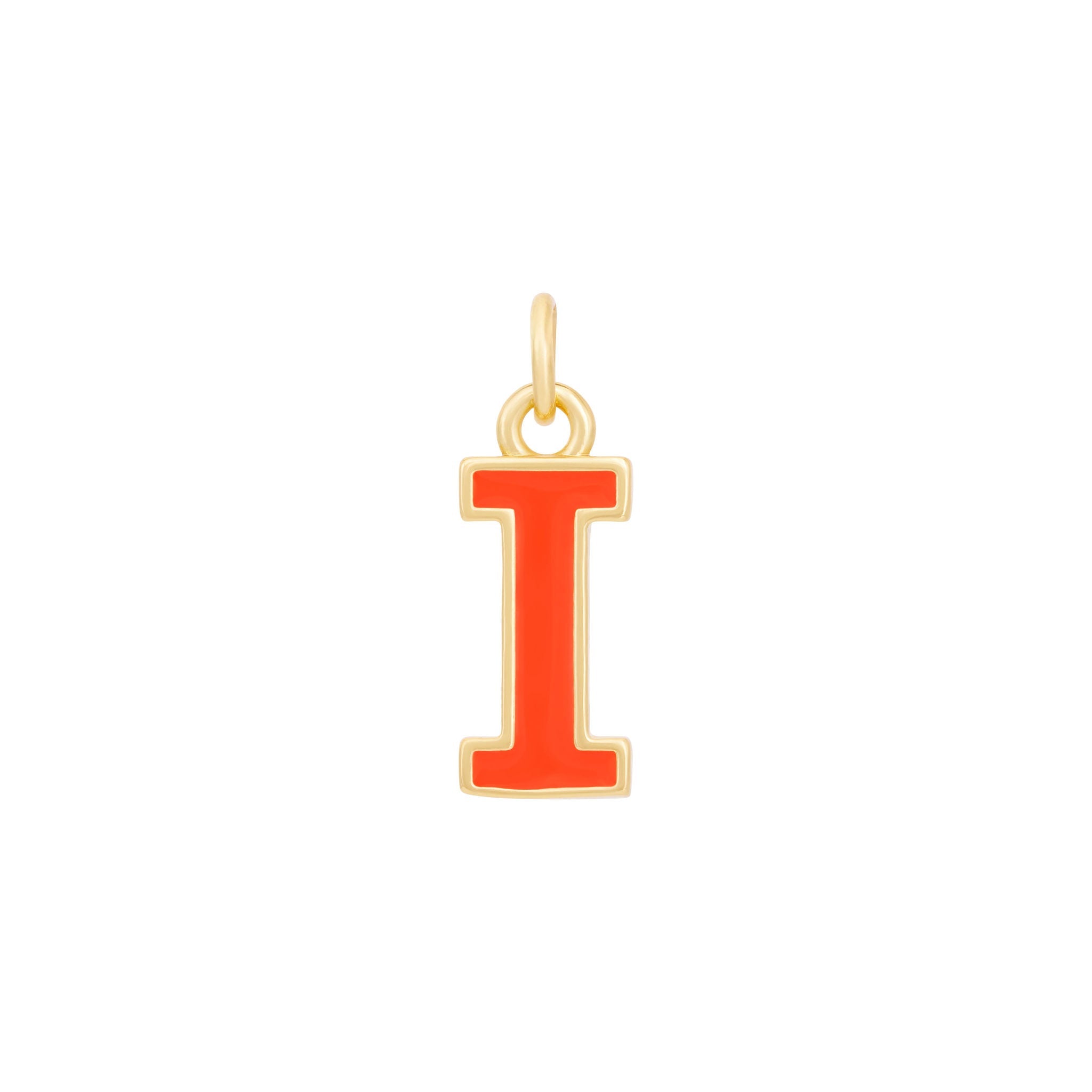 Orange & Gold Letter Charms A-Z