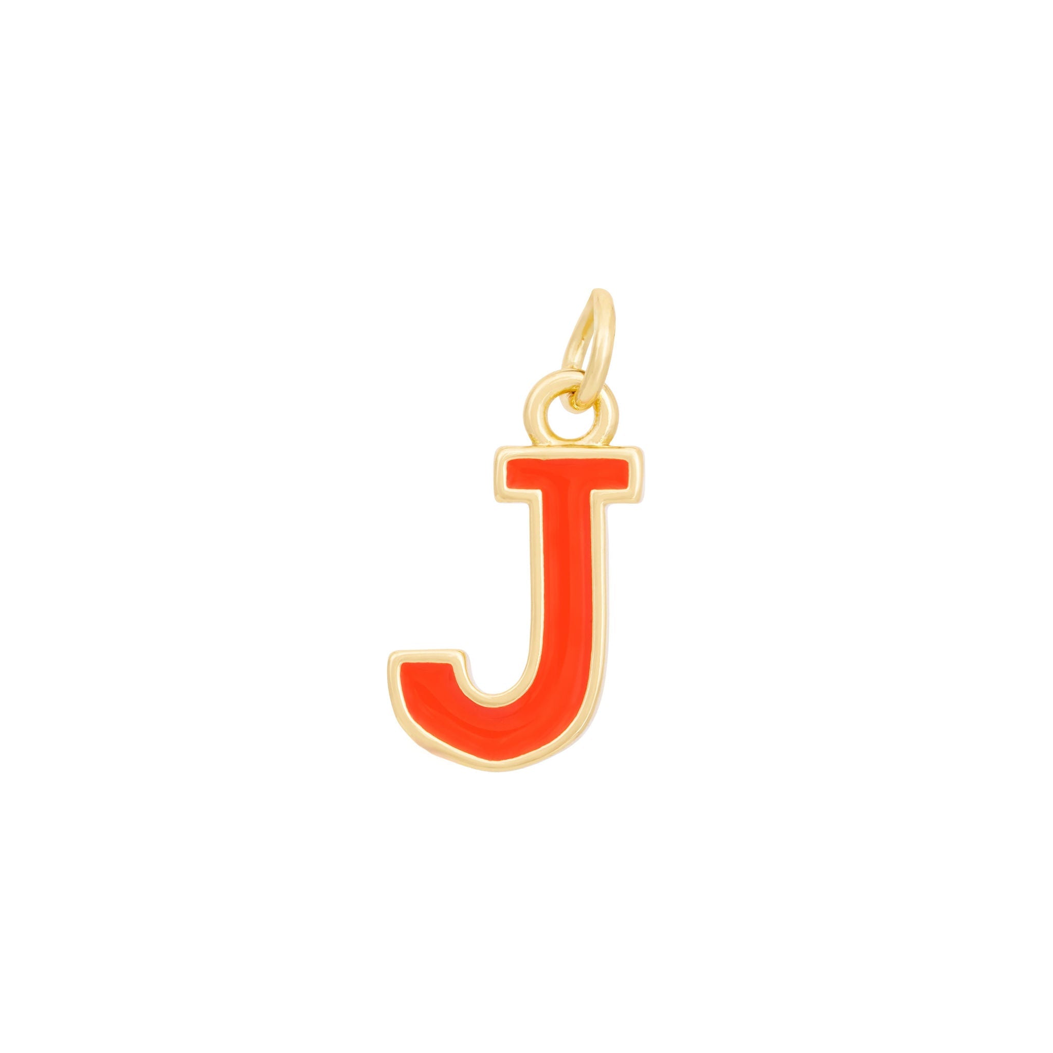 Orange & Gold Letter Charms A-Z