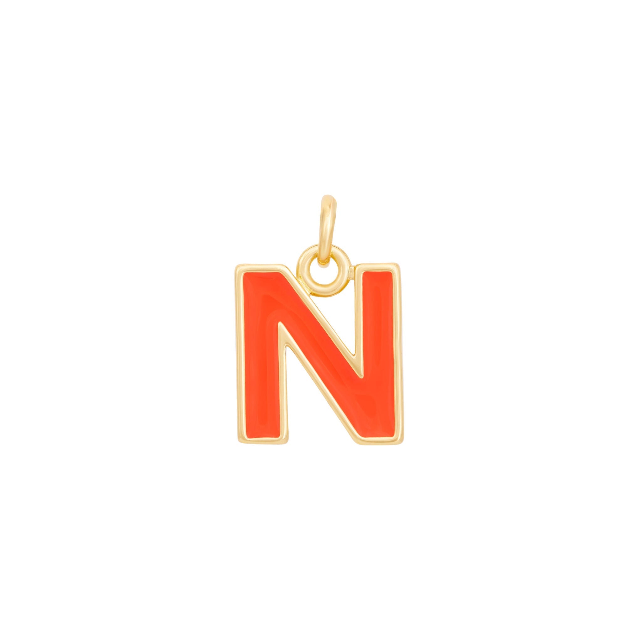 Orange & Gold Letter Charms A-Z