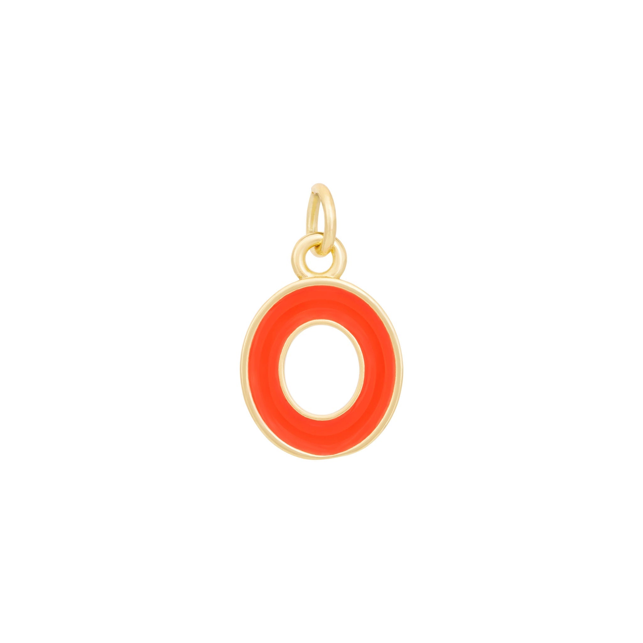 Orange & Gold Letter Charms A-Z