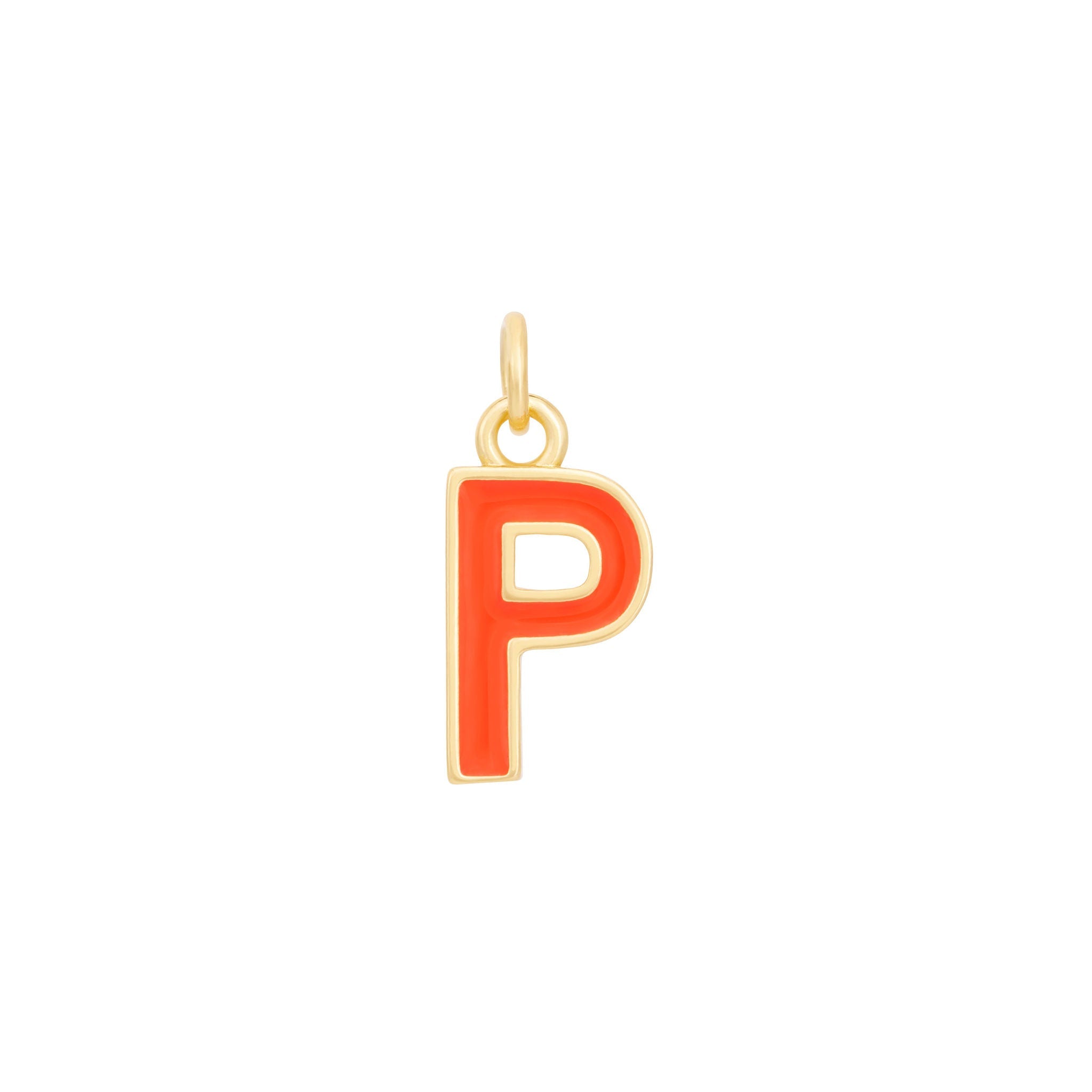 Orange & Gold Letter Charms A-Z