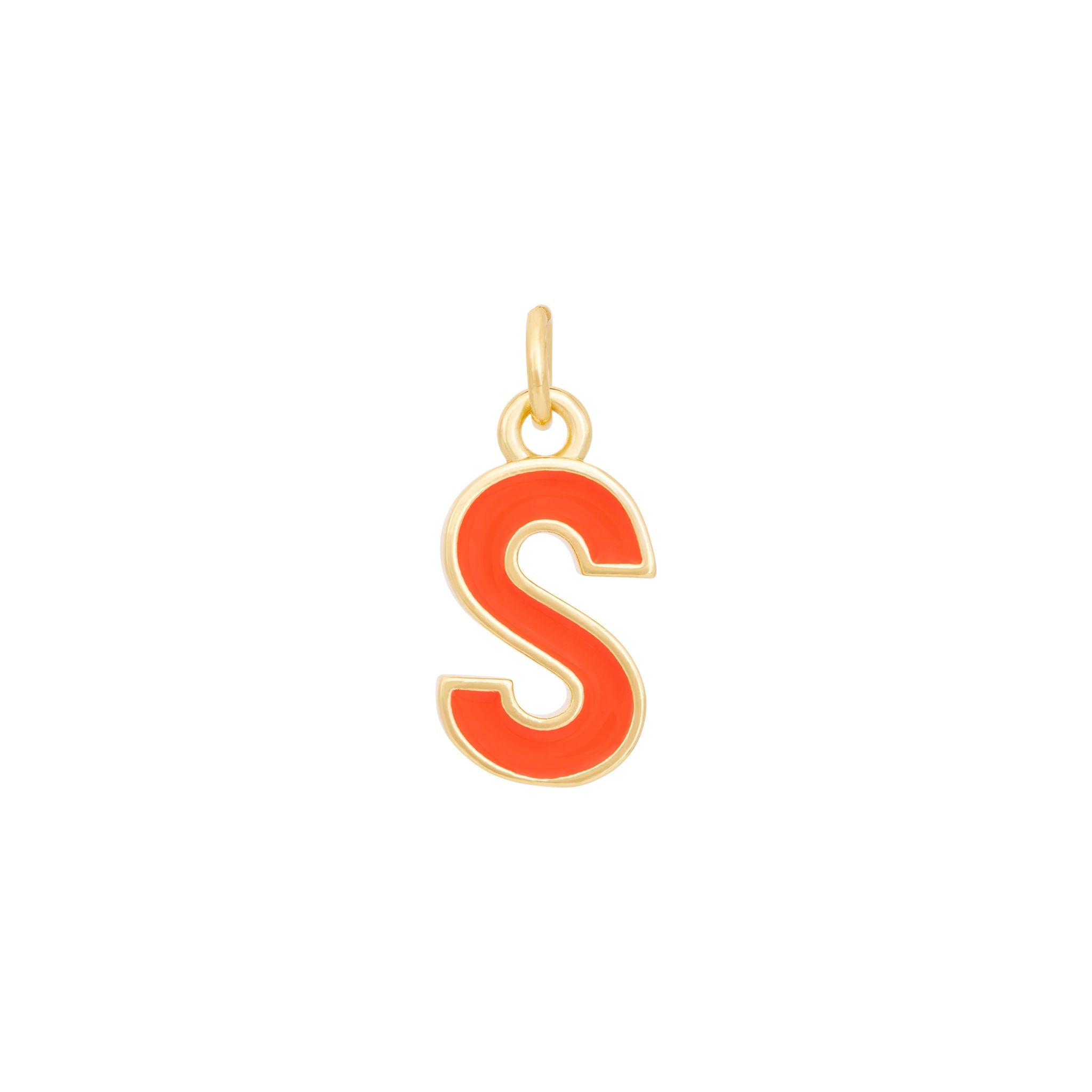 Orange & Gold Letter Charms A-Z