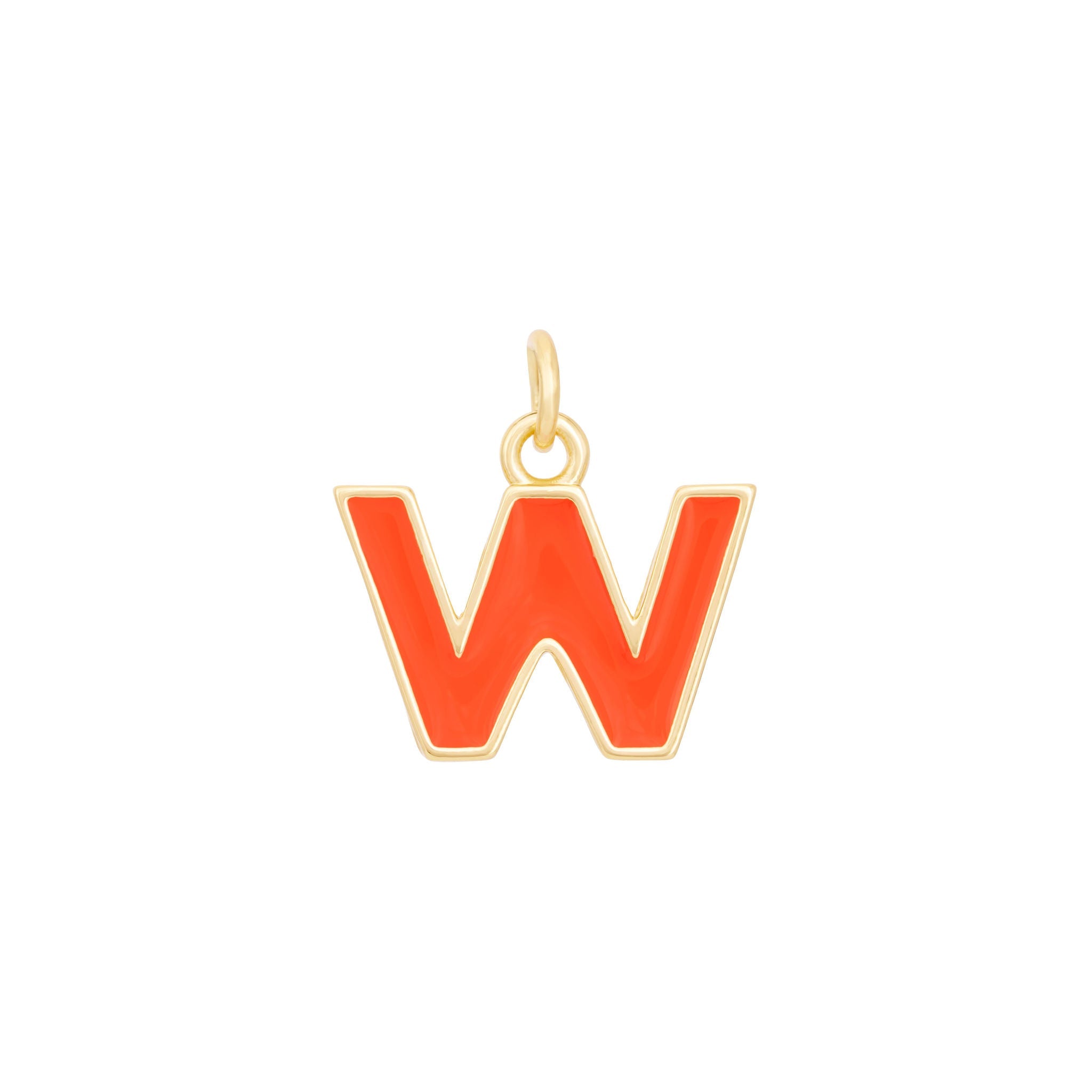 Orange & Gold Letter Charms A-Z