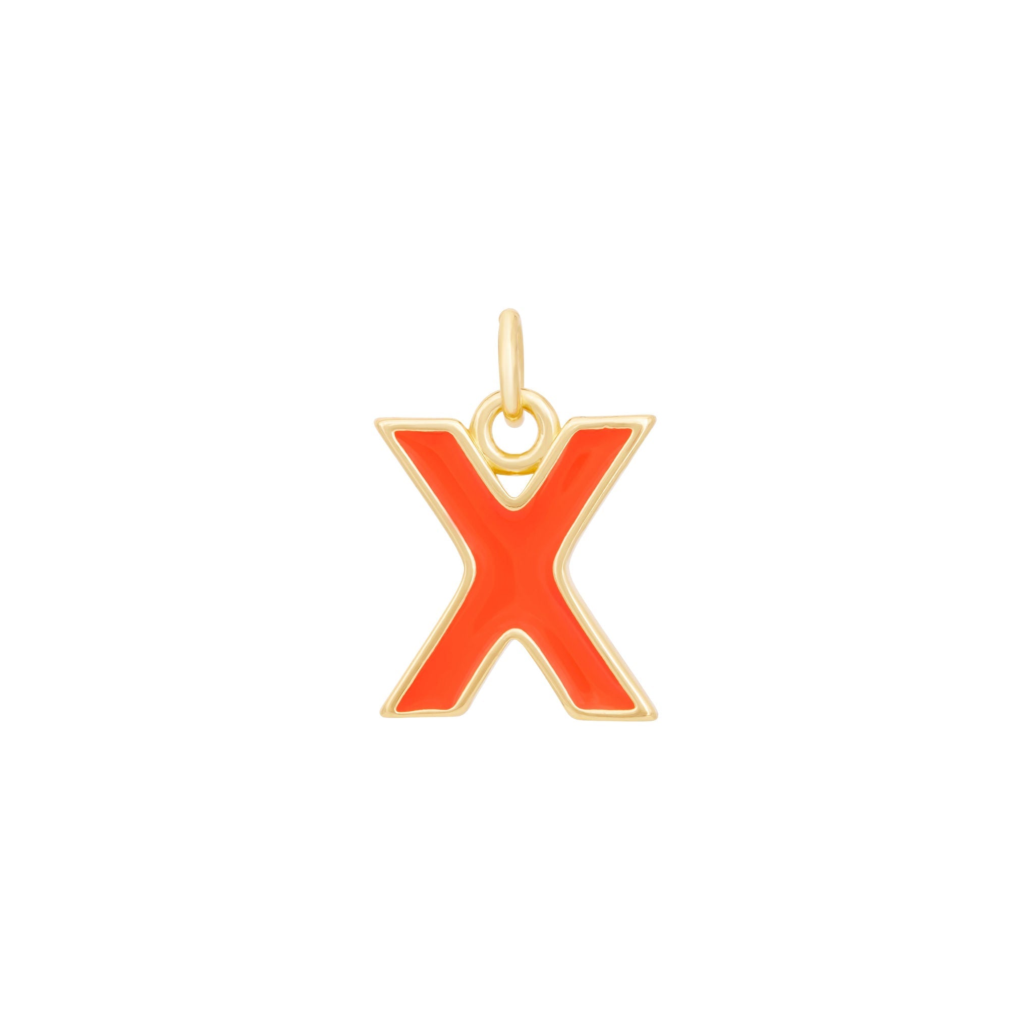 Orange & Gold Letter Charms A-Z