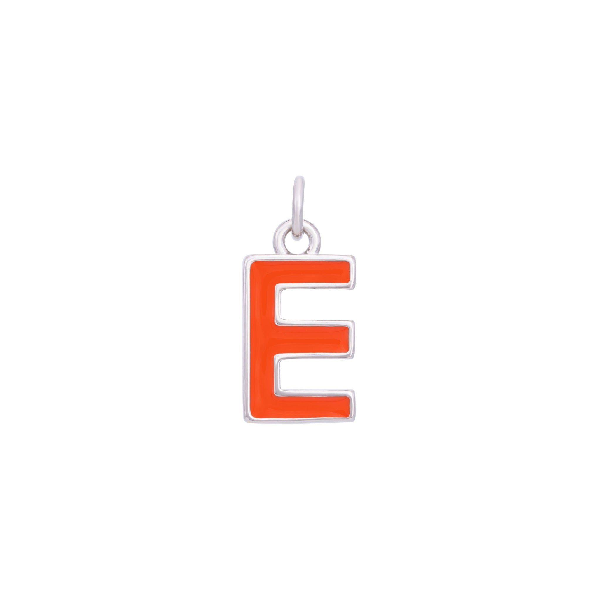 Orange & Silver Letter Charms A-Z