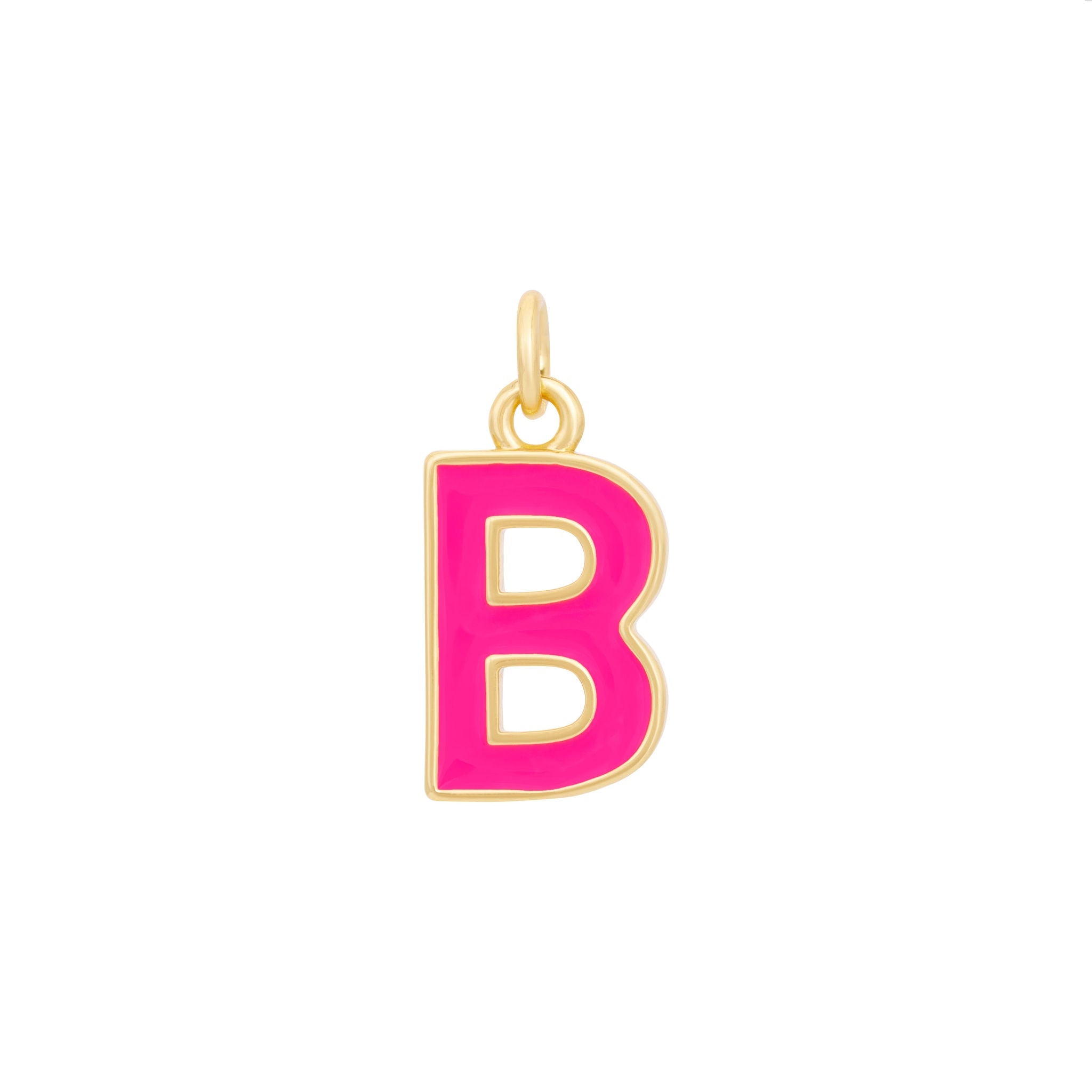 Pink & Gold Letter Charms A-Z