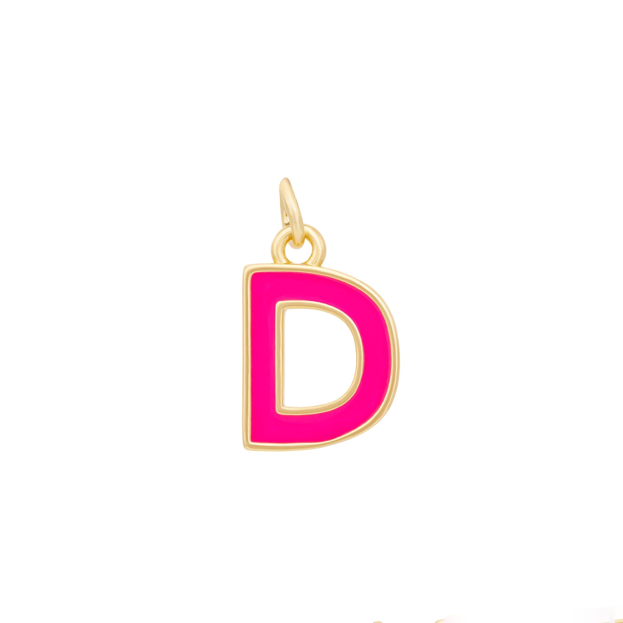Pink & Gold Letter Charms A-Z