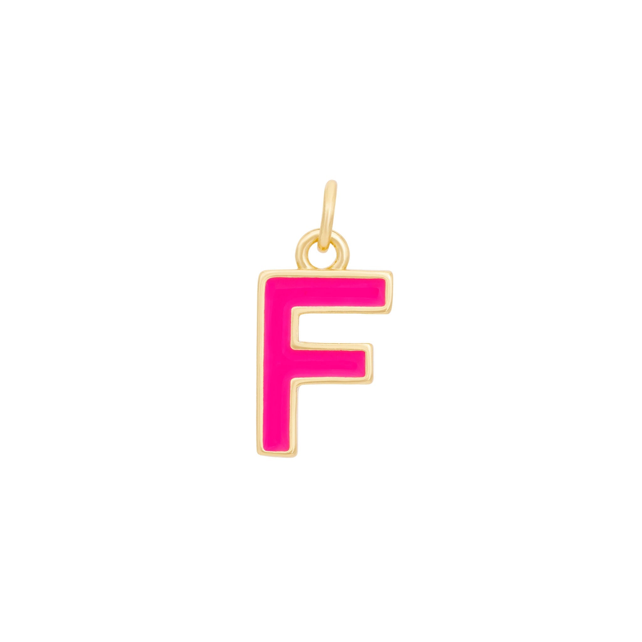 Pink & Gold Letter Charms A-Z