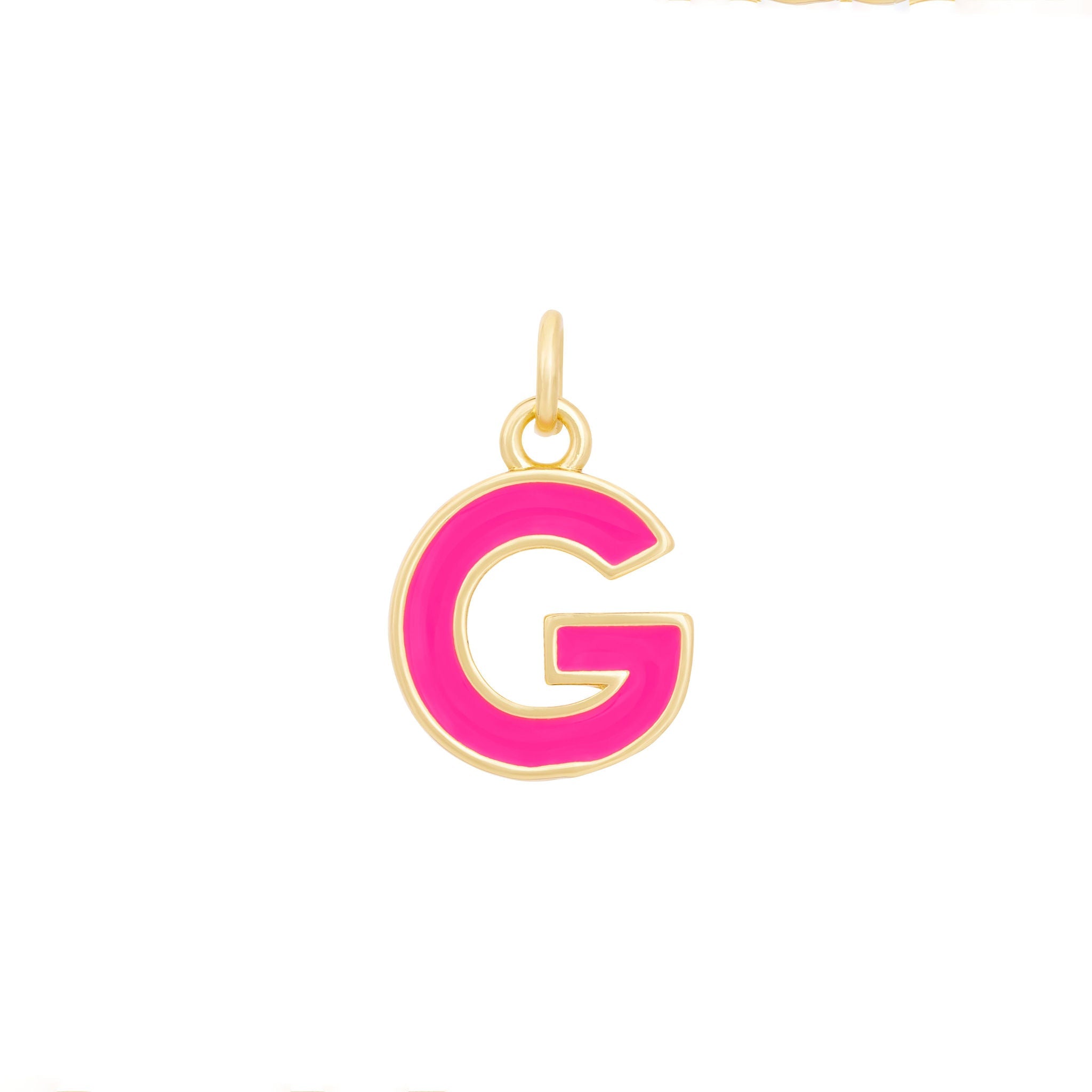 Pink & Gold Letter Charms A-Z