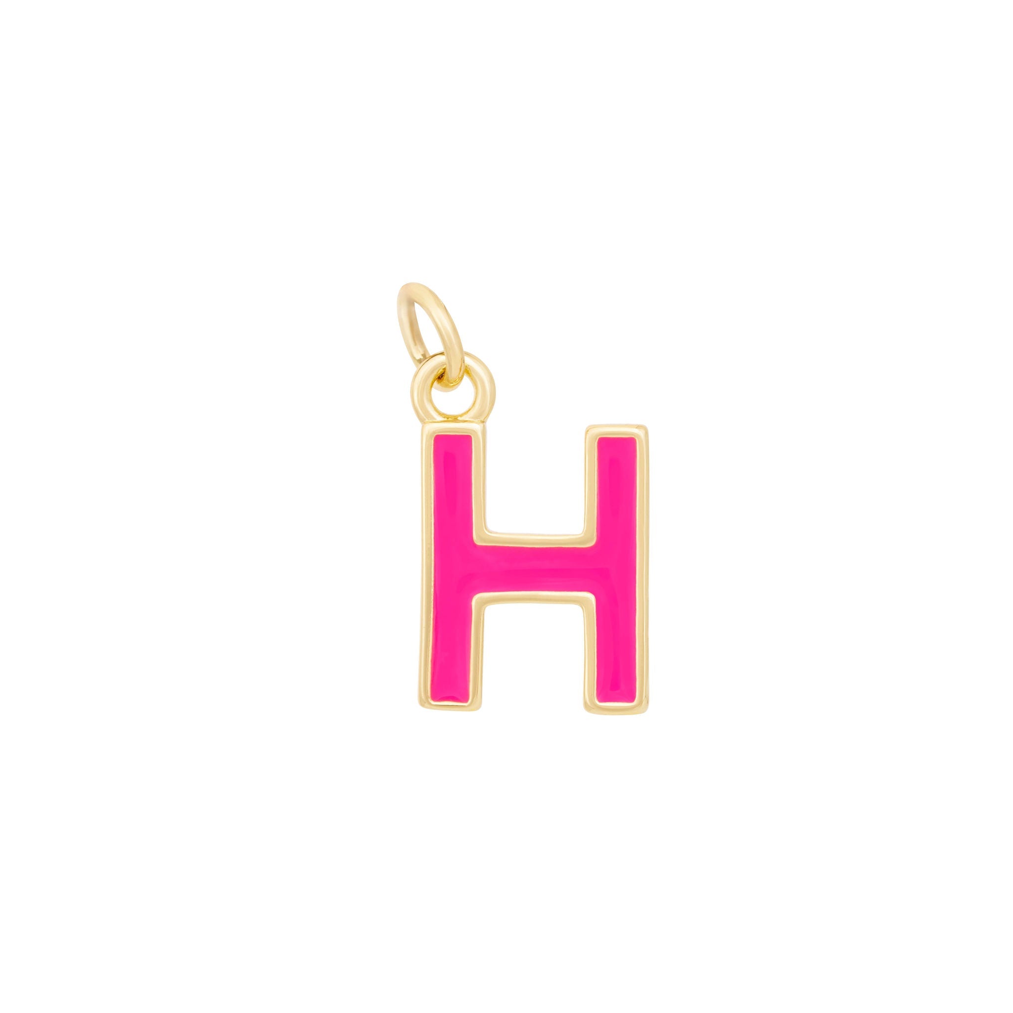 Pink & Gold Letter Charms A-Z