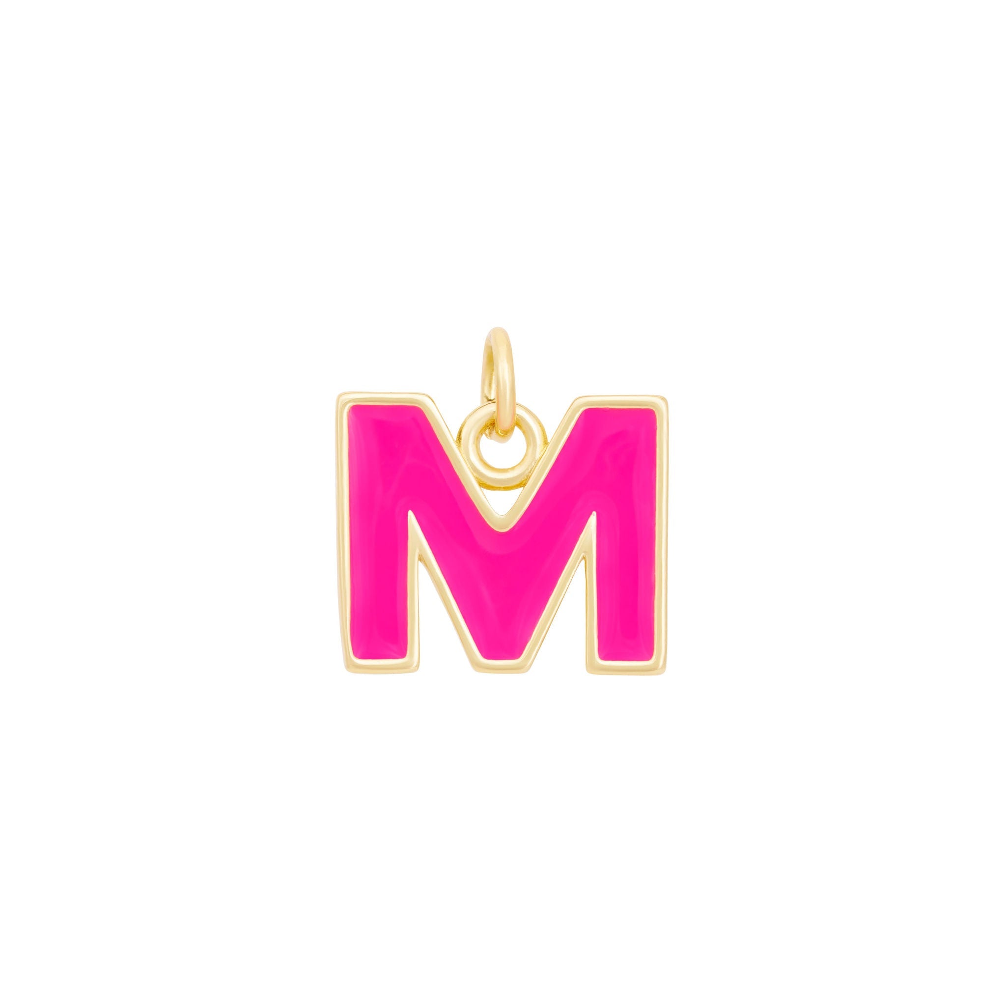 Pink & Gold Letter Charms A-Z