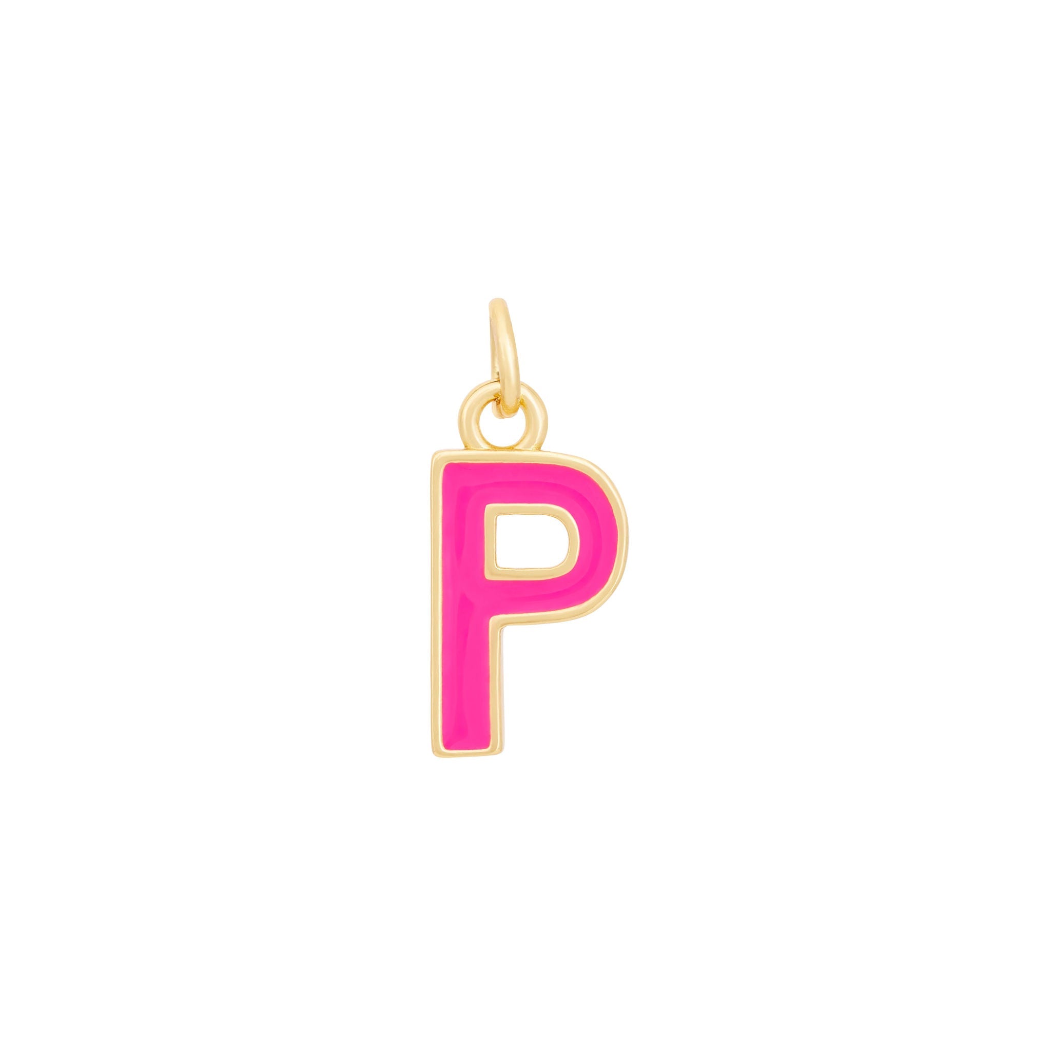 Pink & Gold Letter Charms A-Z
